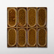 Stoneware 3x6 Chocolate Brown Arched  Glossy Handmade Tile