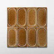 Stoneware 3x6 Honey Nougat Arched Glossy Tile