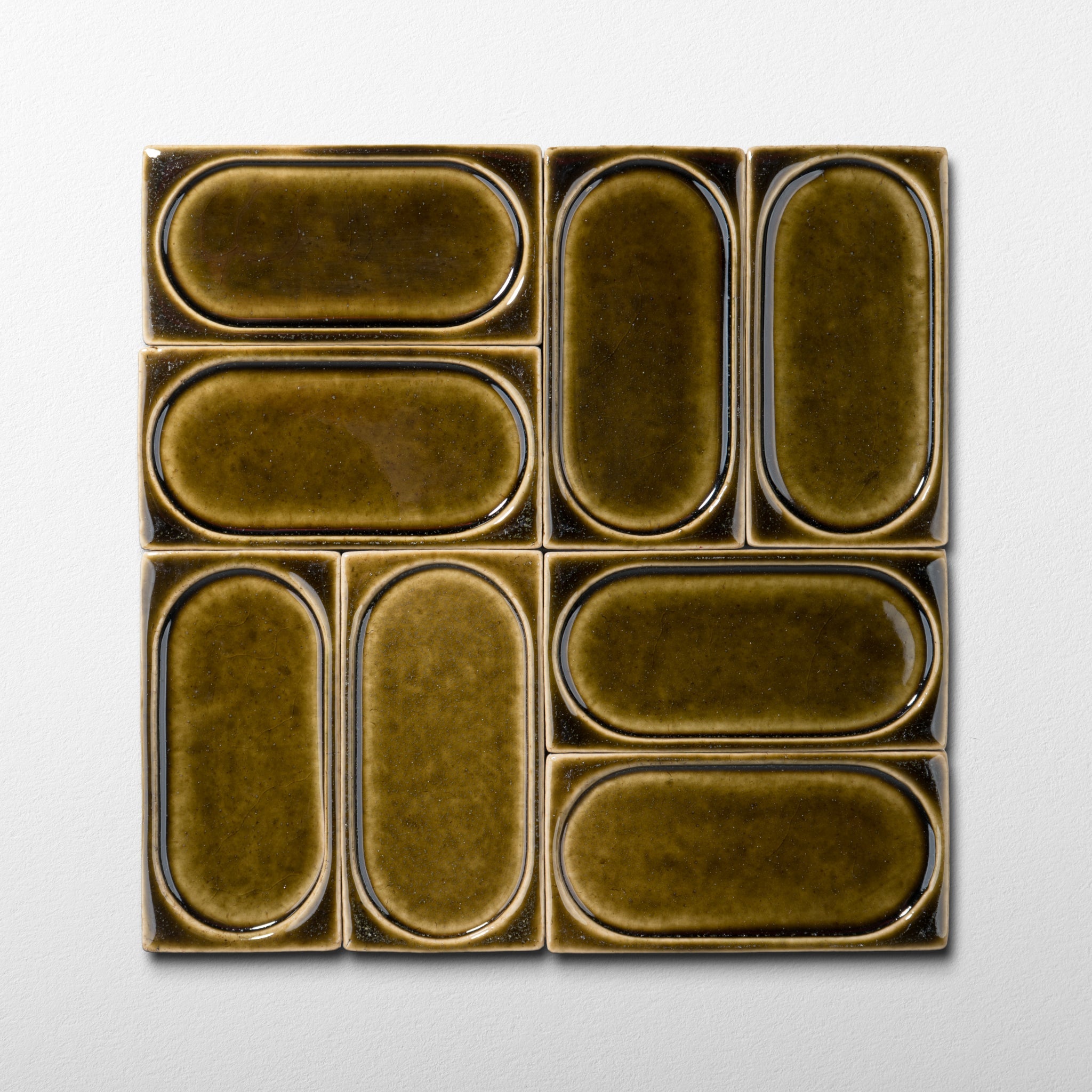 Pistachio Green Arched Glossy Tile