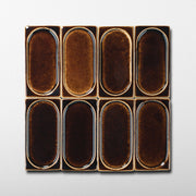 Stoneware 3x6 Red Garnet Arched Glossy Tile