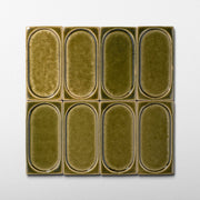 Stoneware 3x6 Seaweed Green Arched Glossy Tile