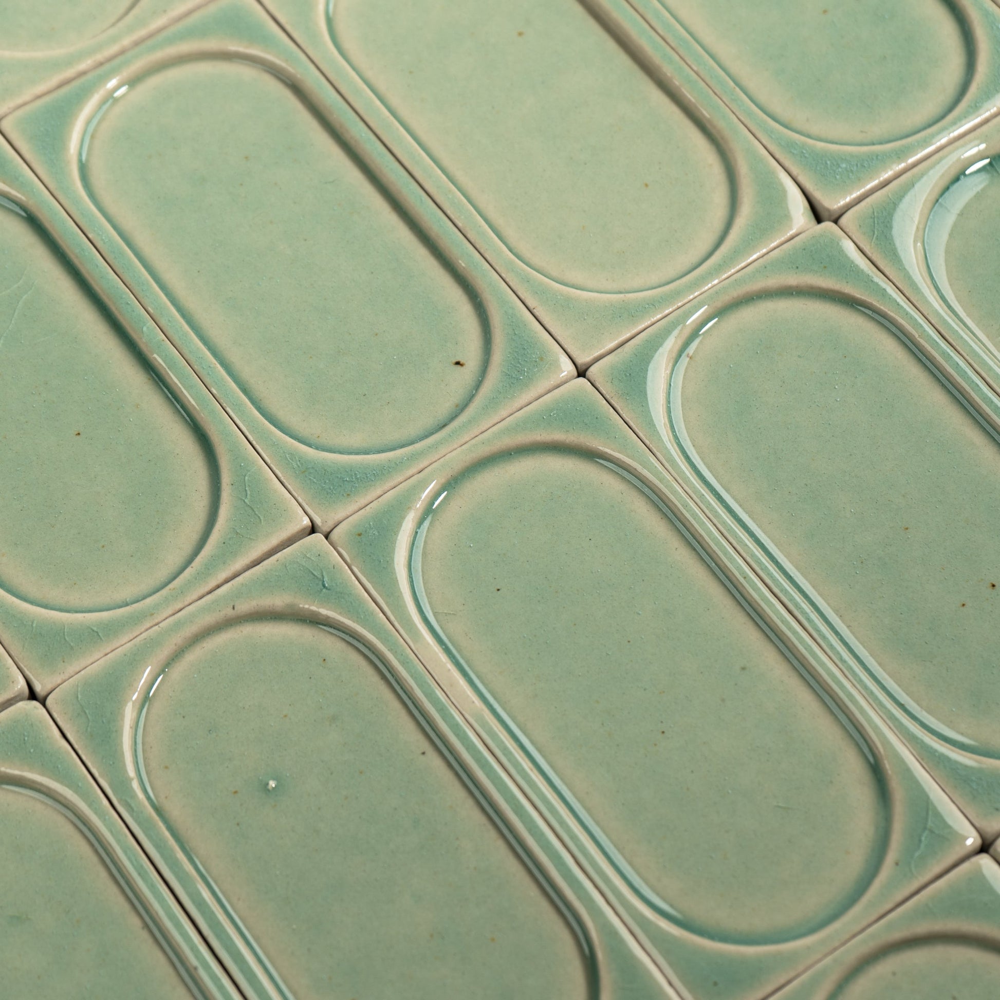 wall installation stoneware tile