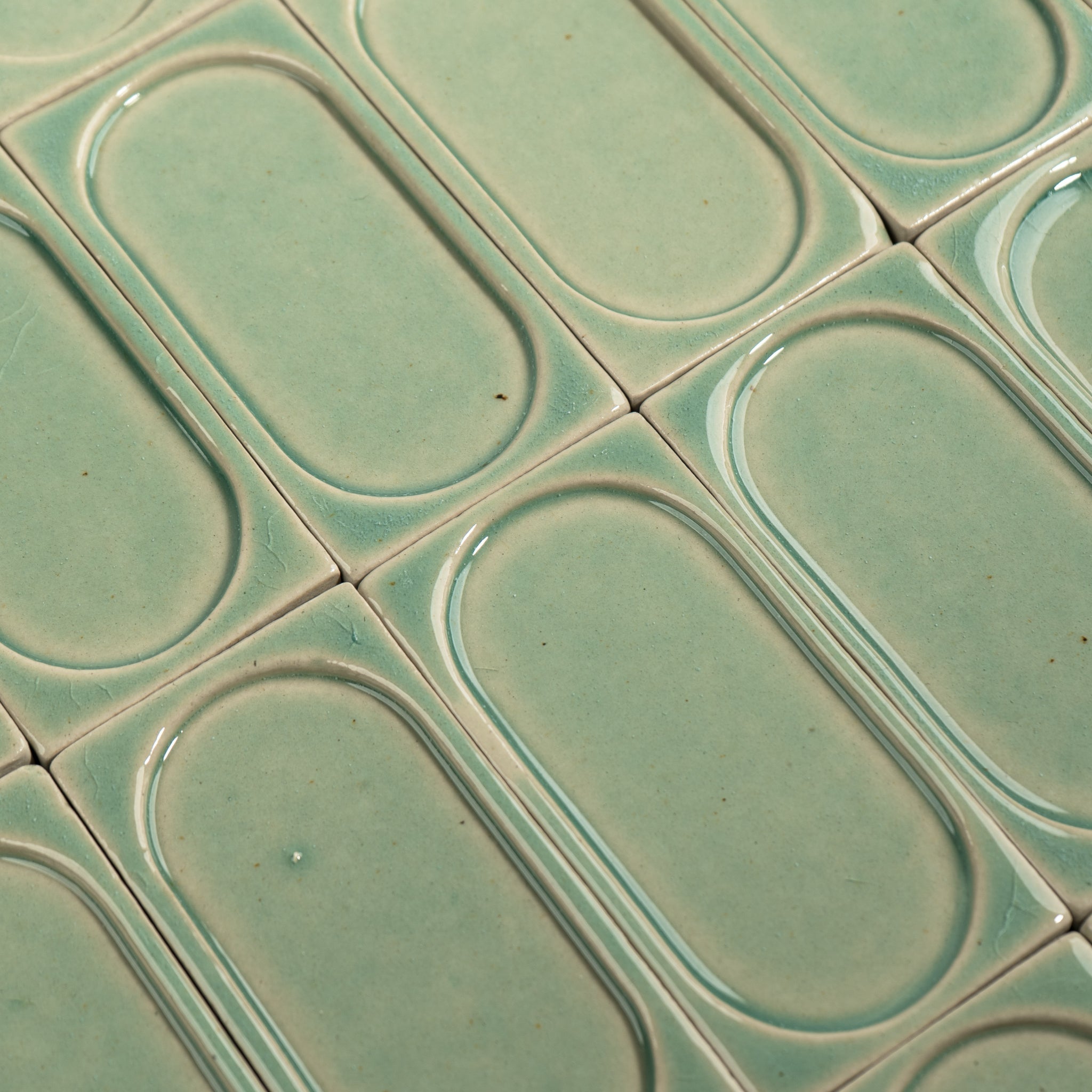 wall installation stoneware tile