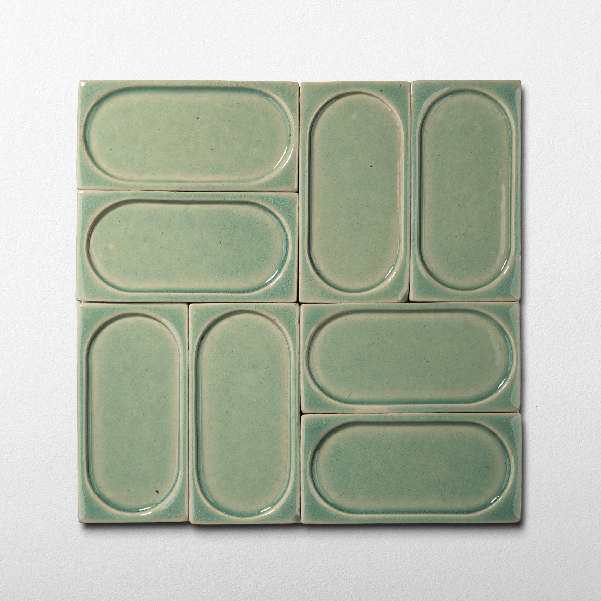 Tidewater Blue Arched Glossy Tile