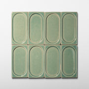 Stoneware 3x6 Tidewater Blue Arched Glossy Tile