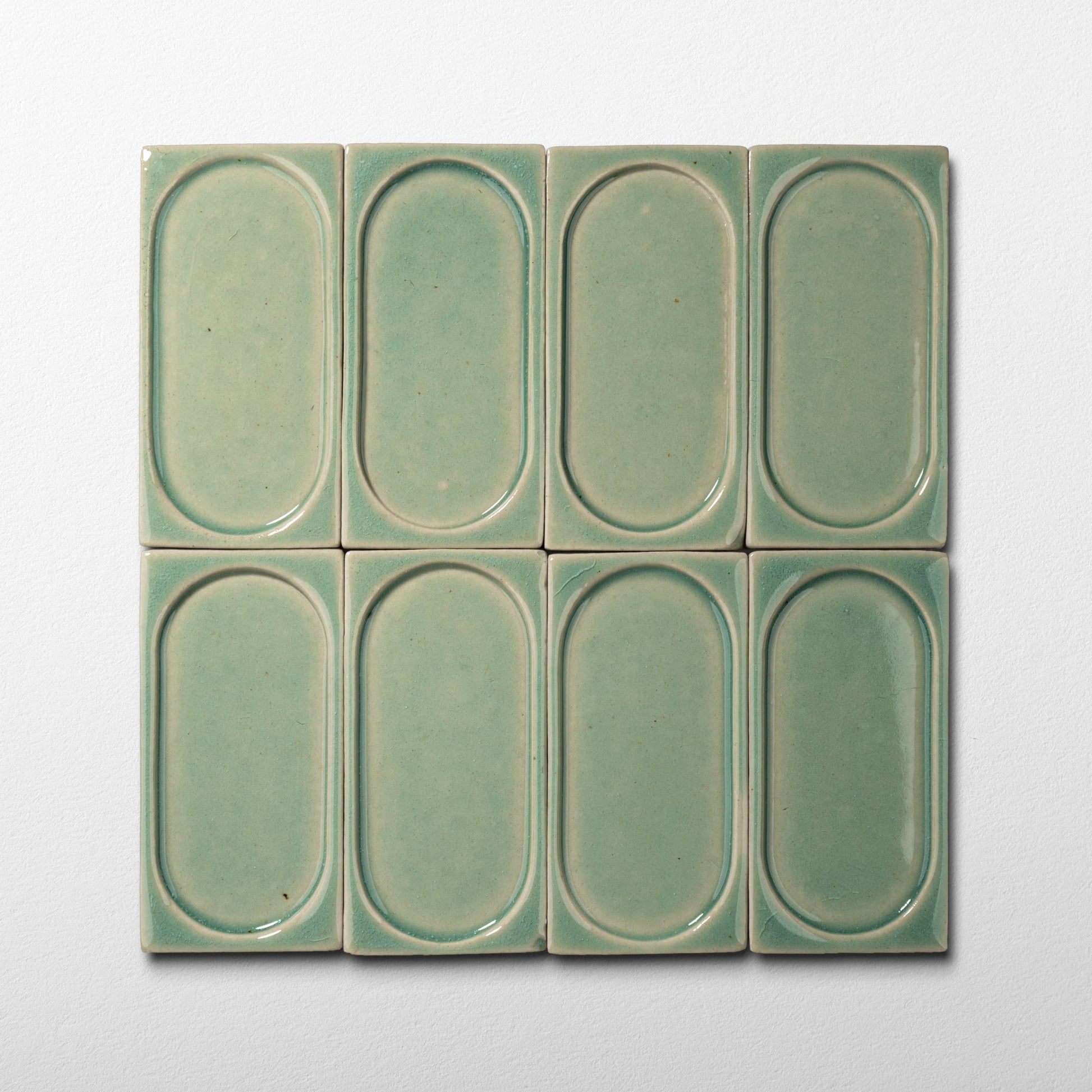 Stoneware 3x6 Tidewater Blue Arched Glossy Tile