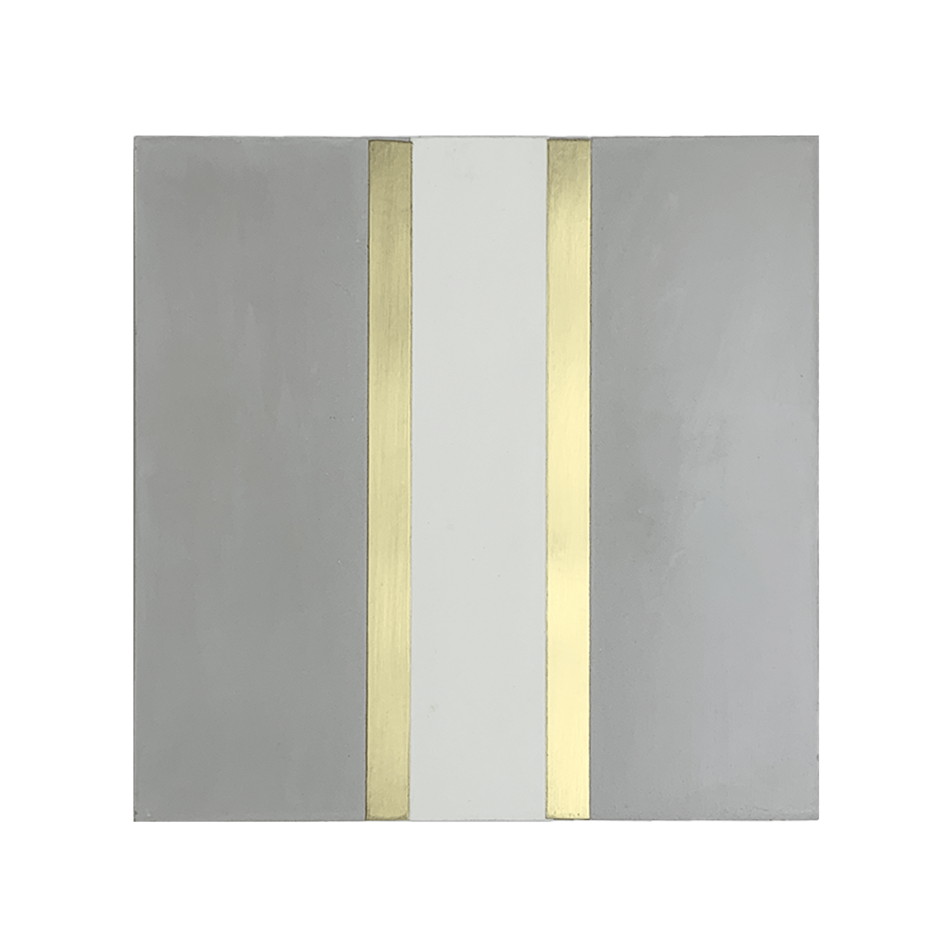 Stripe® Grey Cement Tile with Brass Inlay - Cemento Collection