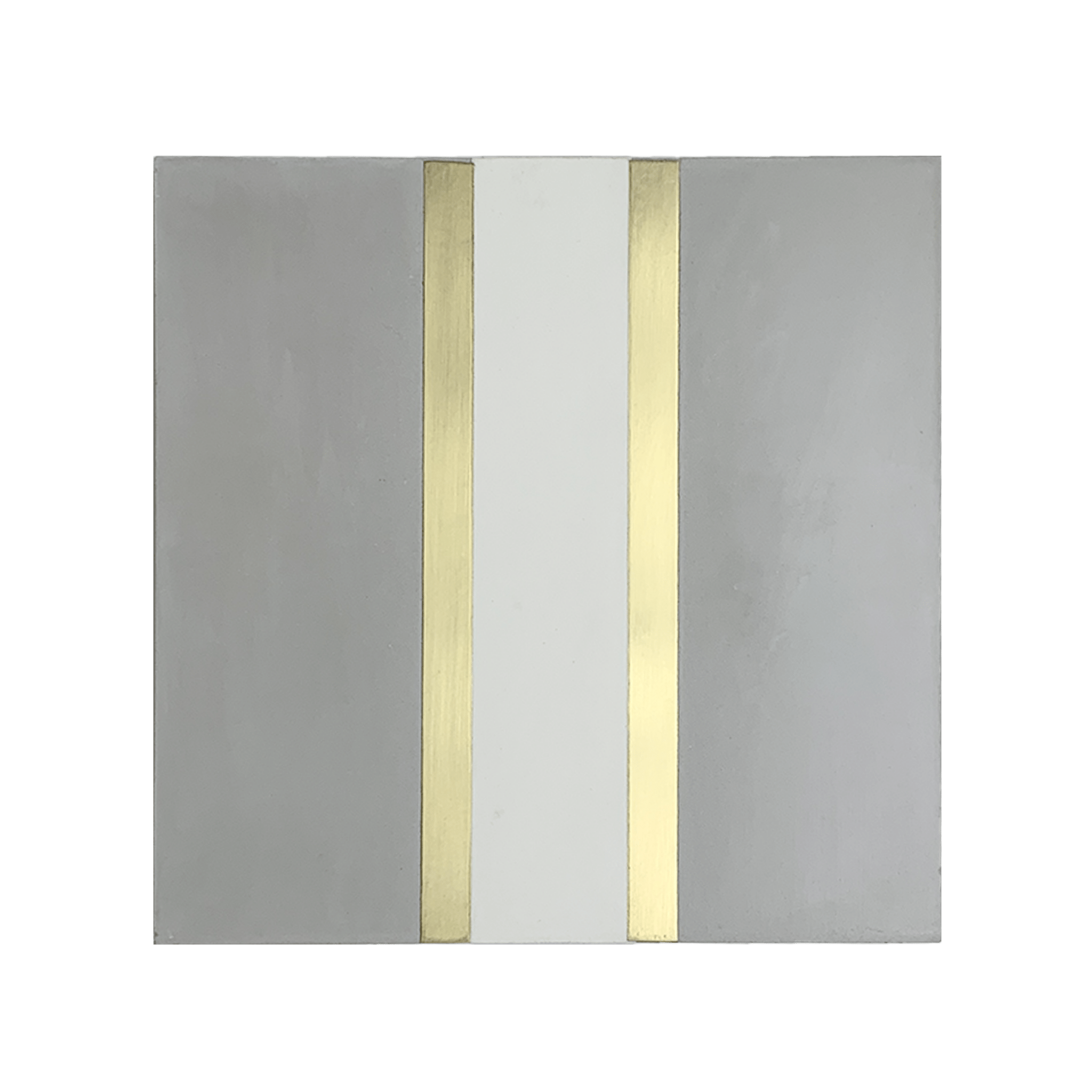 Stripe® Grey Cement Tile with Brass Inlay - Cemento Collection