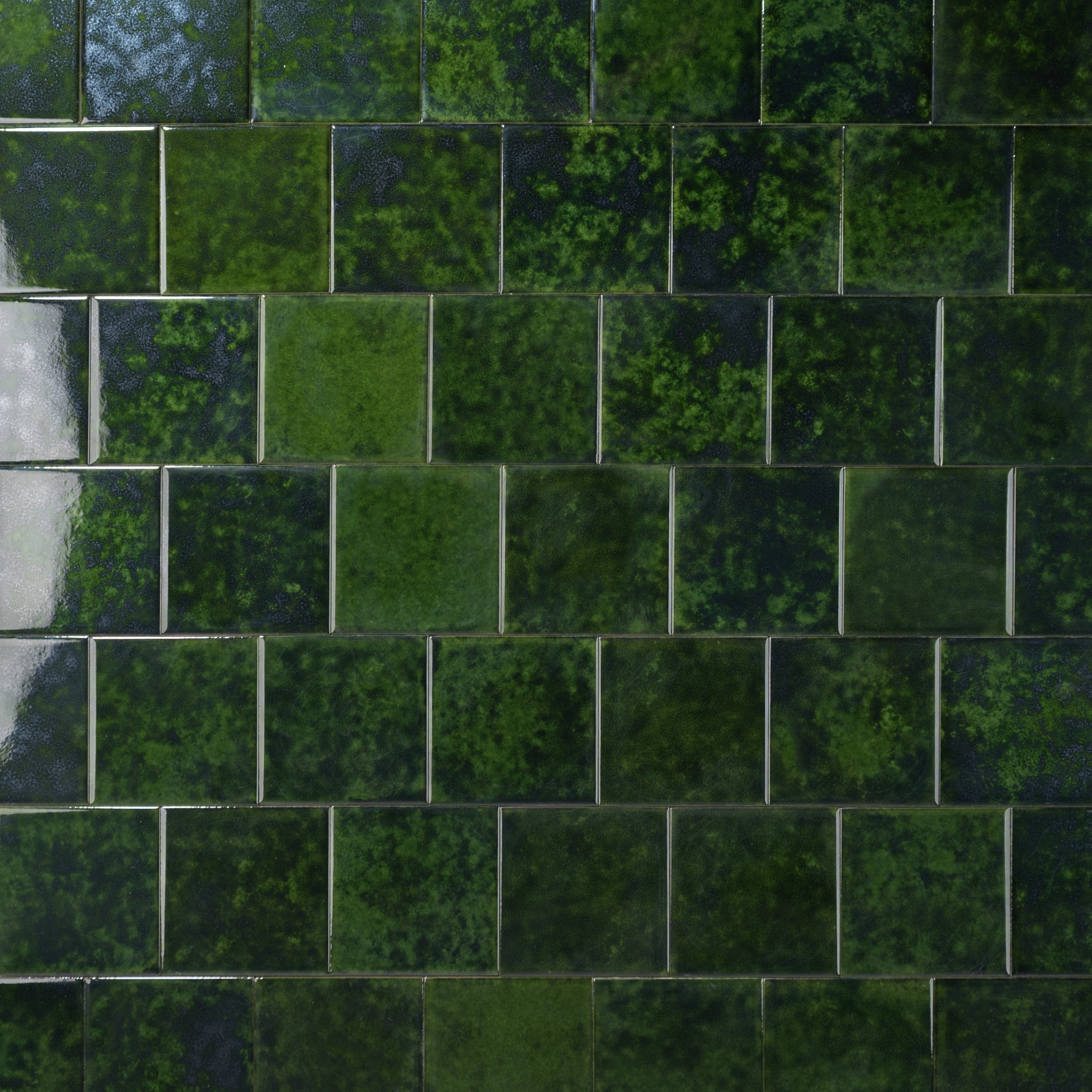 Green Ceramic Tile 4x4 - Cemento Collection