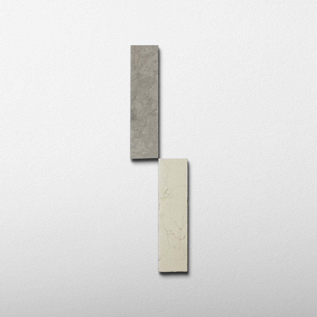Tala Grey X Bianco Perlino 3x12 Patina Checker Tile - Cemento Collection