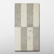Tala Grey X Bianco Perlino 3x12 Patina Checker Tile - Cemento Collection