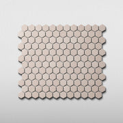 Tan 1" Hexagon Matte Porcelain Mosaic Tile - Cemento Collection
