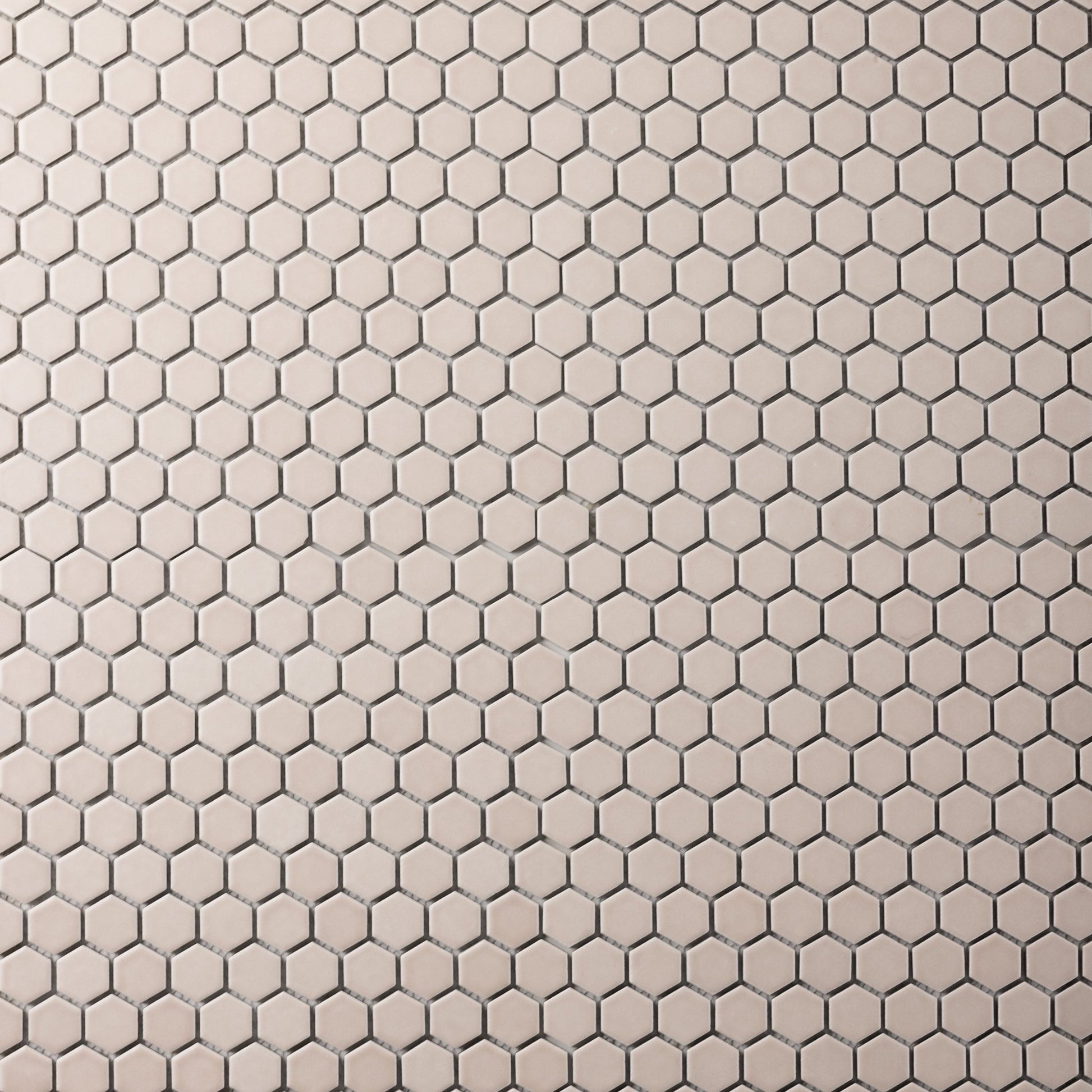 Tan 1" Hexagon Matte Porcelain Mosaic Tile - Cemento Collection