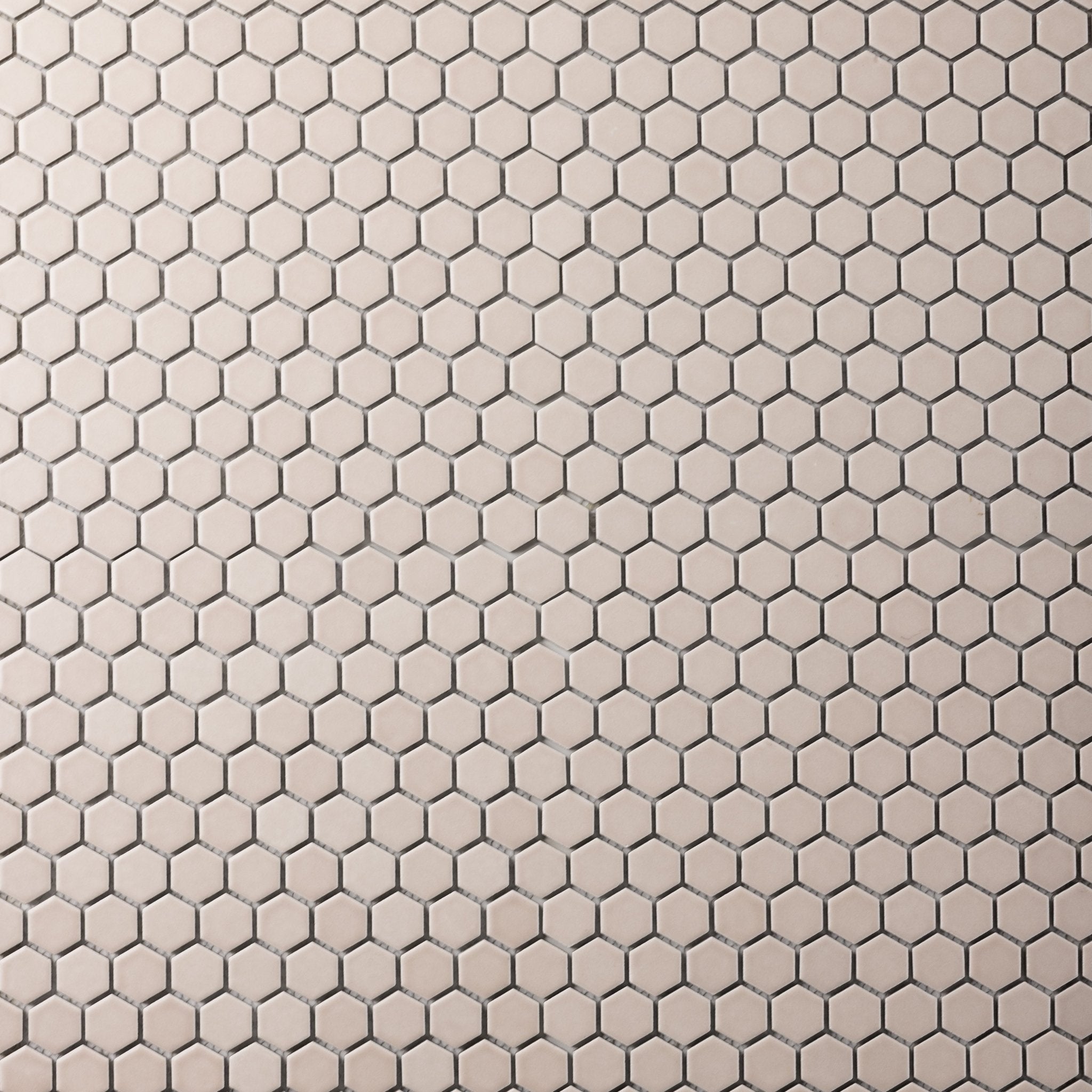 Tan 1" Hexagon Matte Porcelain Mosaic Tile - Cemento Collection