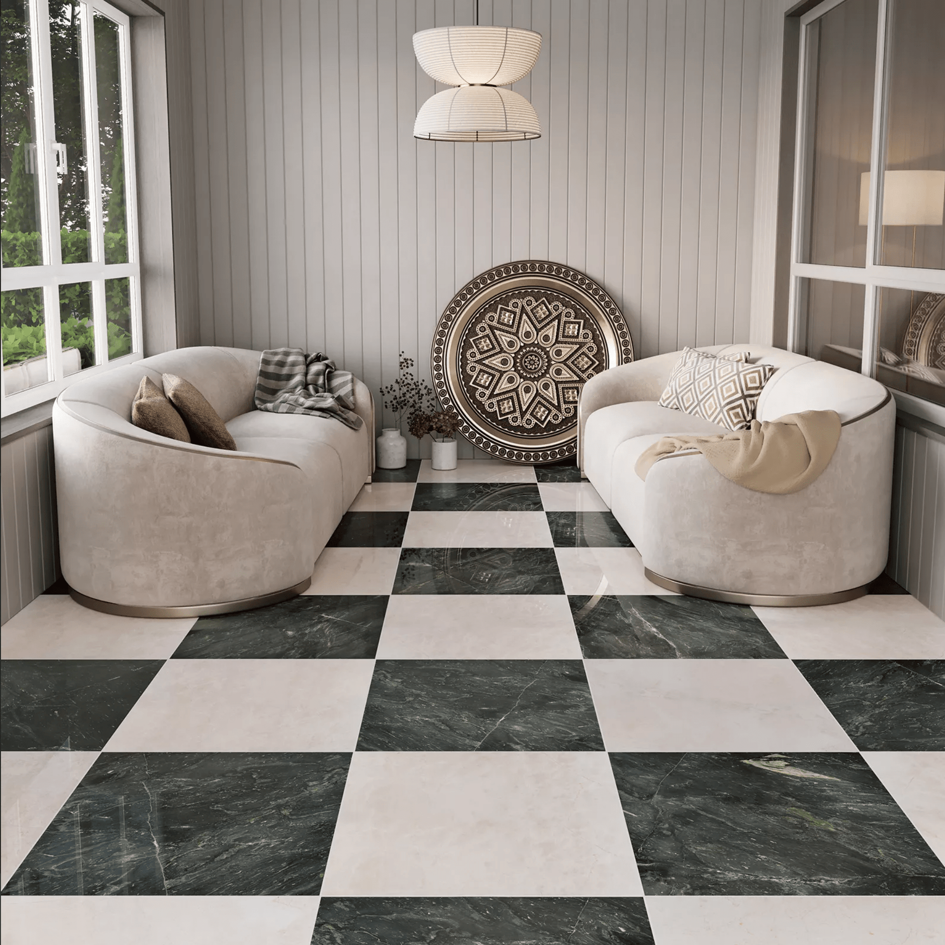 Tempeste Verde Marble 12x24 Honed Field Tile - Cemento Collection