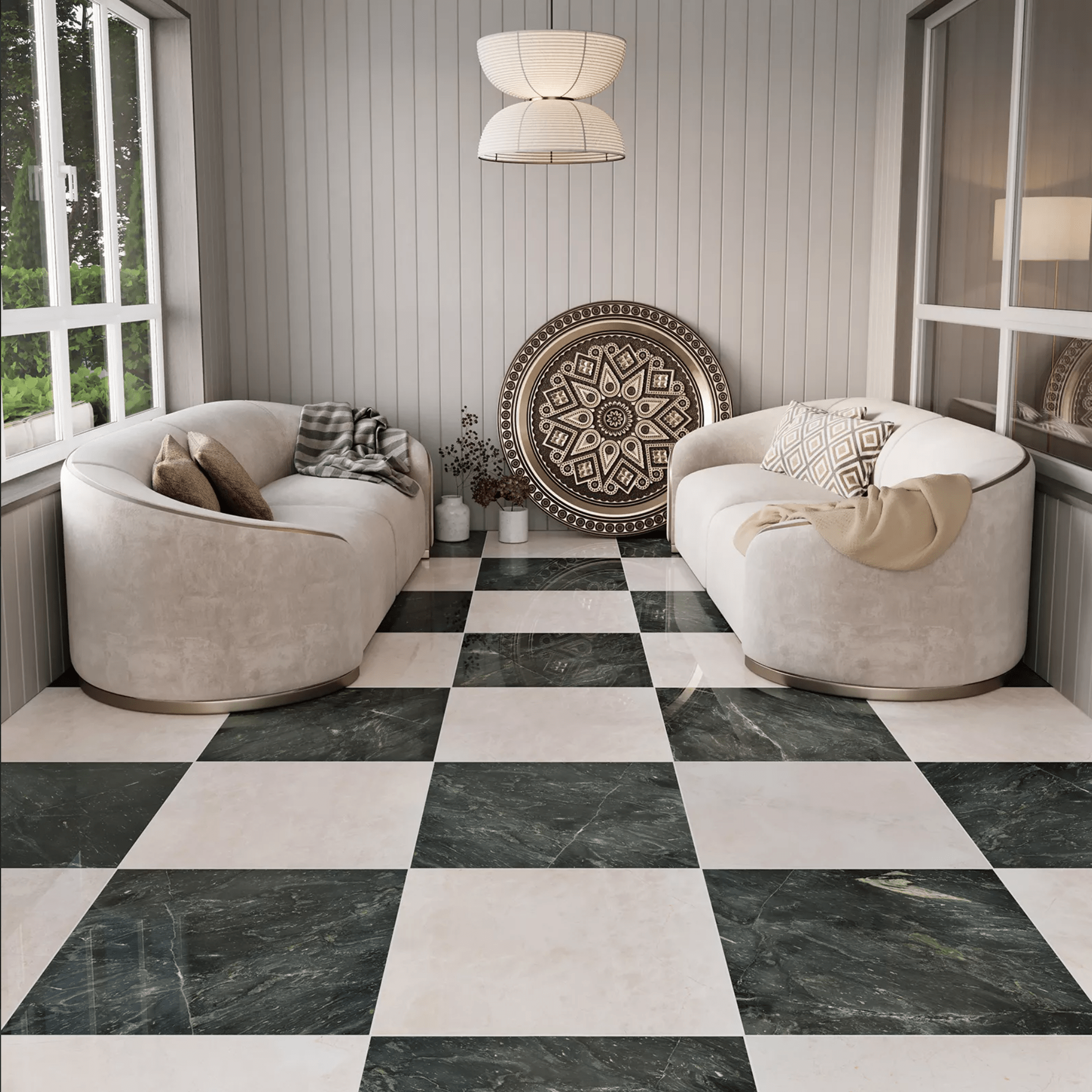 Tempeste Verde Marble 12x24 Honed Field Tile - Cemento Collection