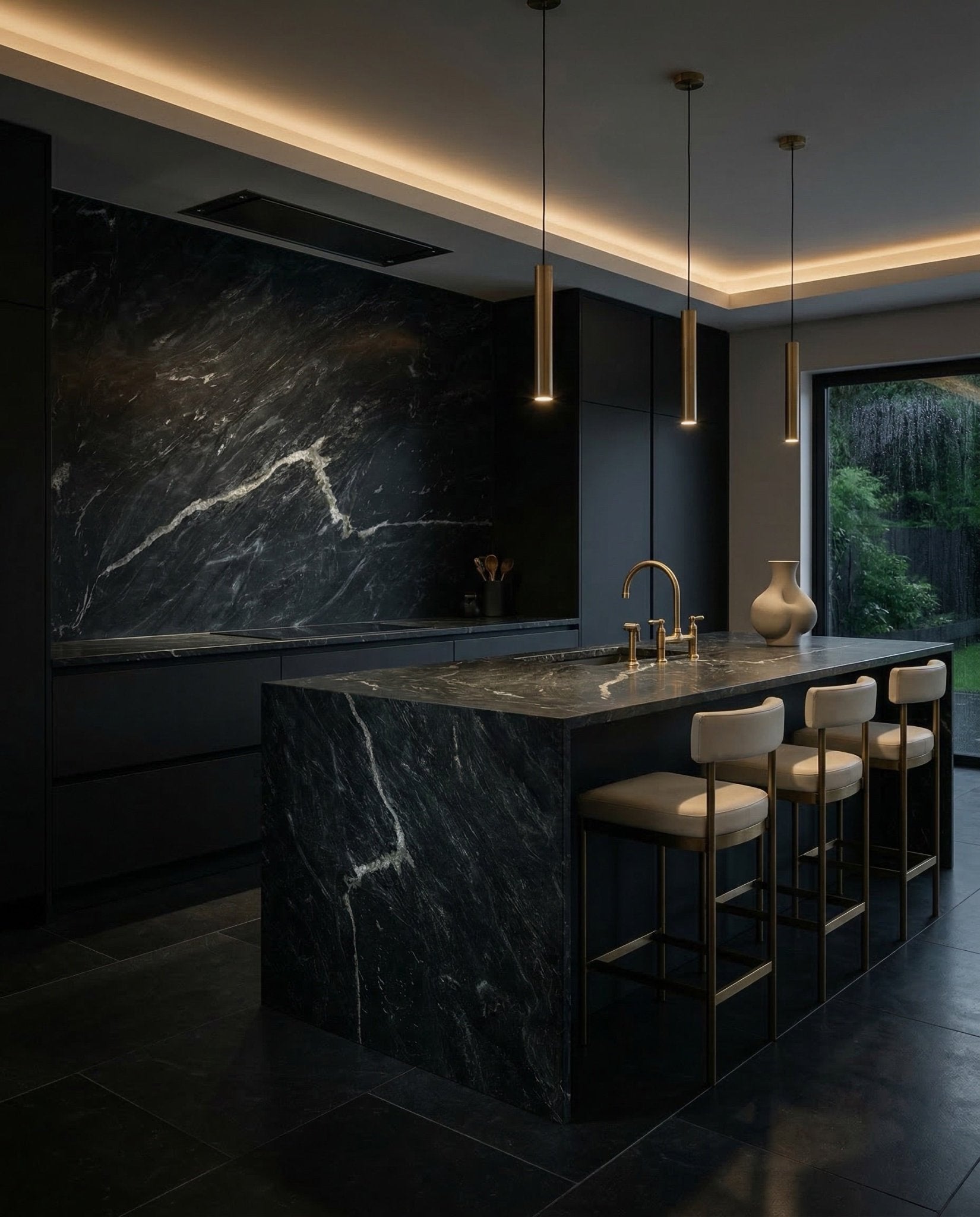 Tempeste Verde Polished Slab - Cemento Collection