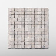 Thala Grey 1x1 Patina Marble Mosaic Tile - Cemento Collection