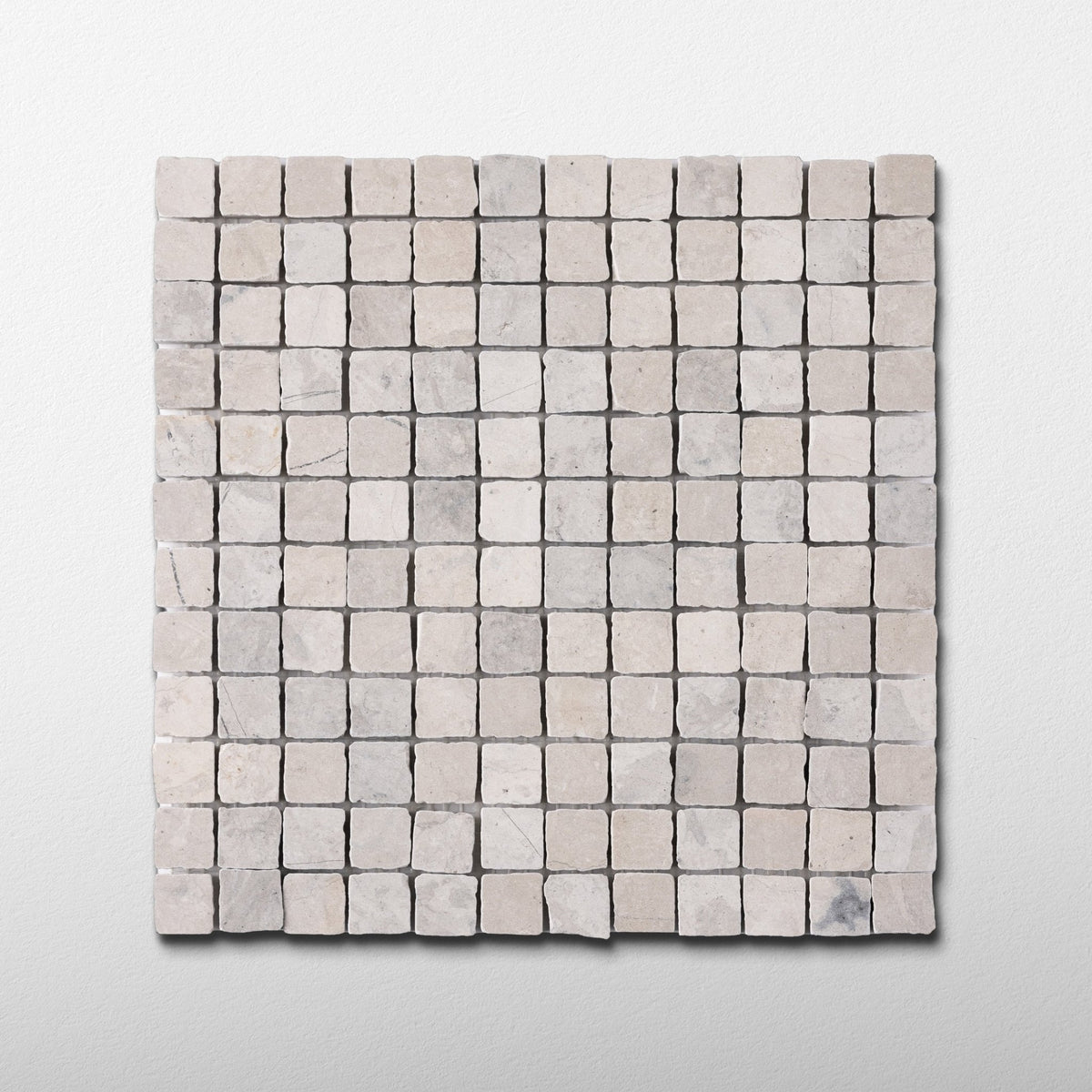 Thala Grey 1x1 Patina Marble Mosaic Tile - Cemento Collection