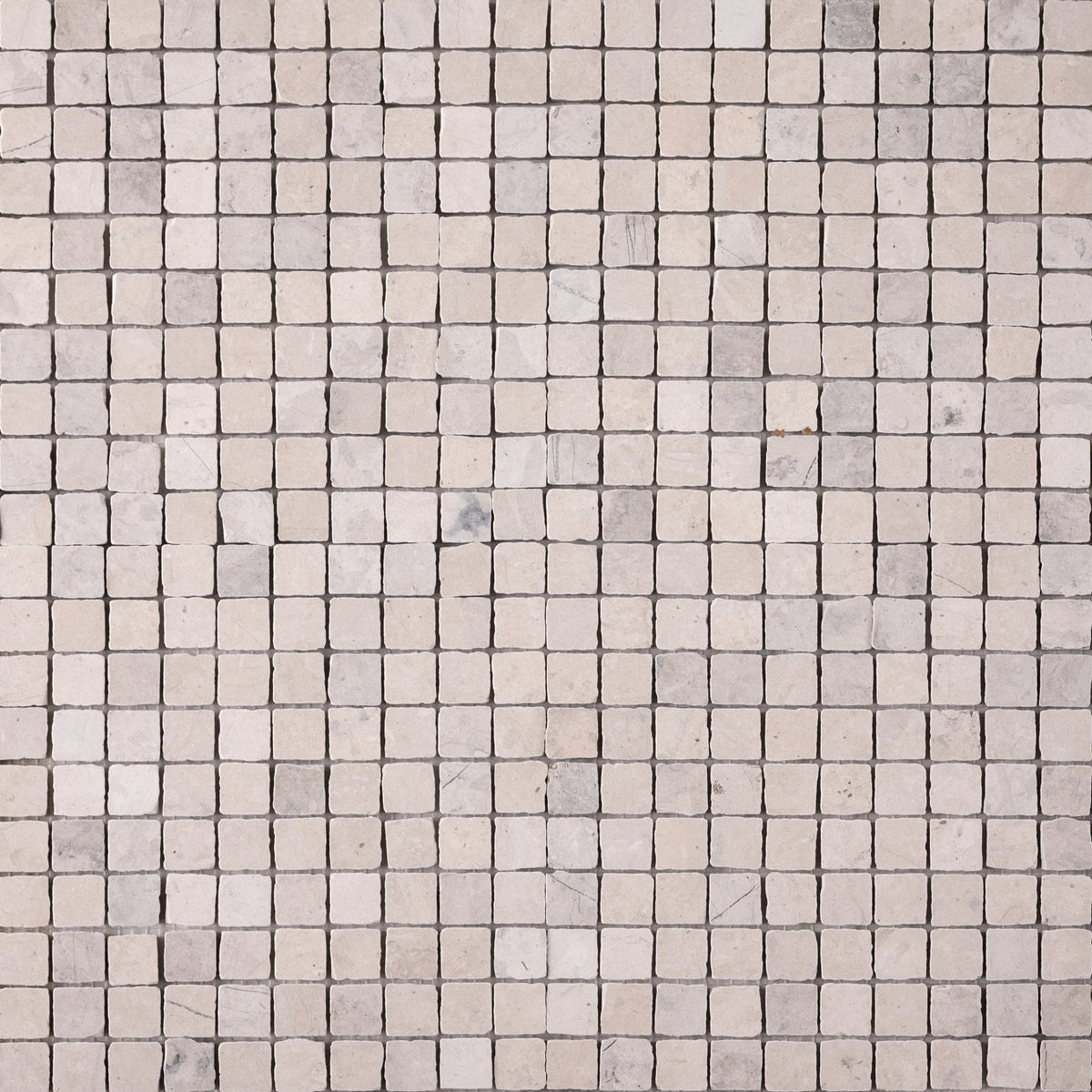 Thala Grey 1x1 Patina Marble Mosaic Tile - Cemento Collection