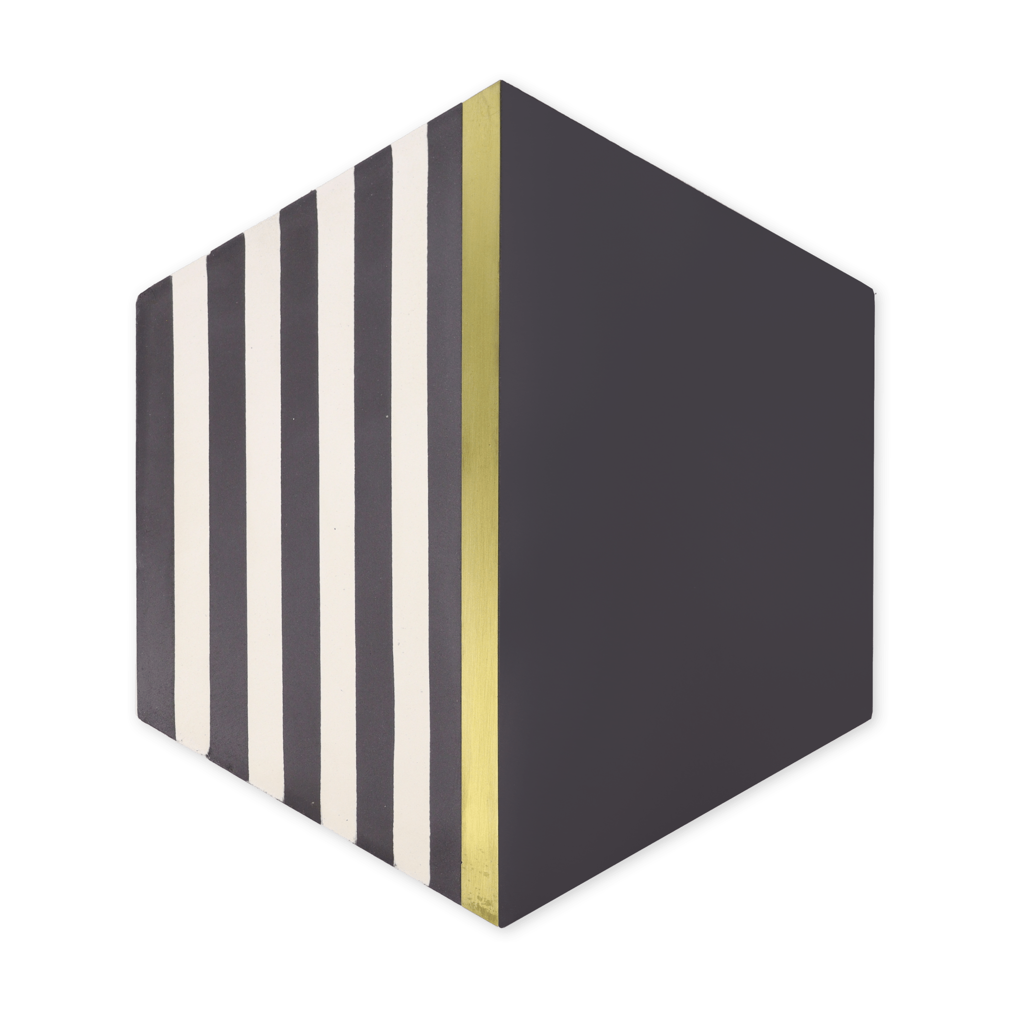 Tie Clip® Hexagon Cement Tile with Brass Inlay - Lot of 111 Sq ft - Cemento Collection