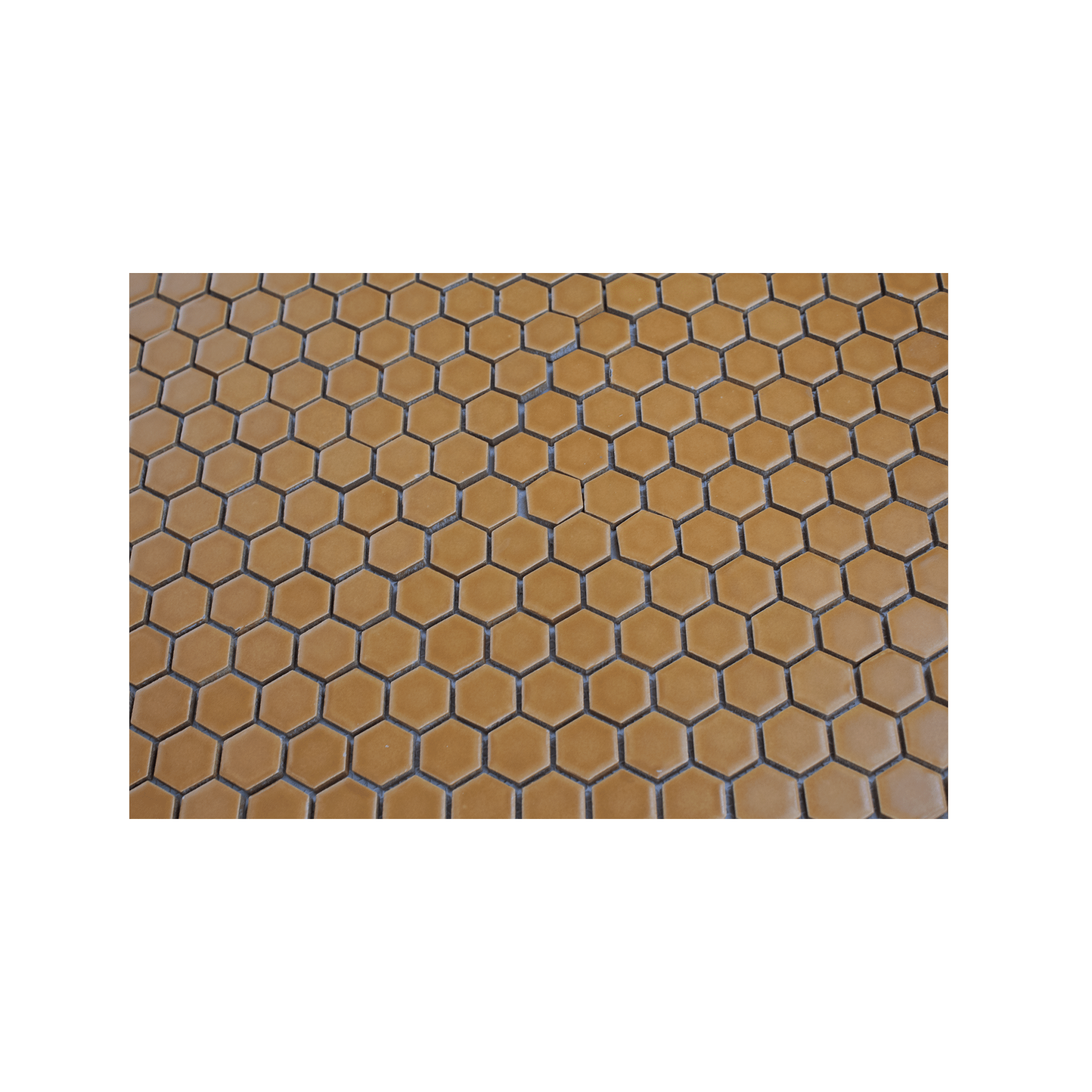 Tobacco Brown 1" Hexagon Matte Porcelain Mosaic Tile - Cemento Collection