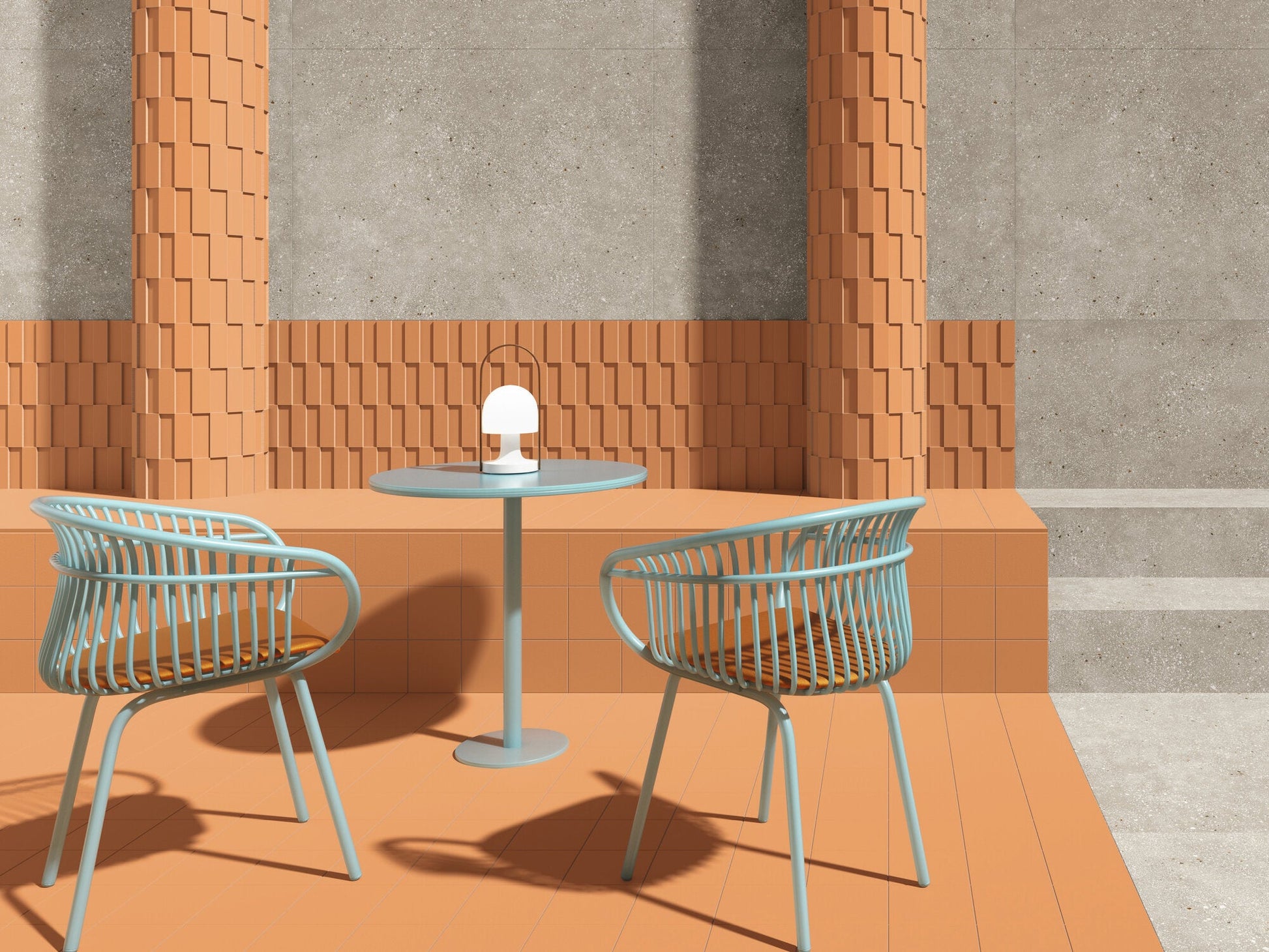 Trucco Hexagon Apricot 4.25x5 Full Body Porcelain Tile - Cemento Collection