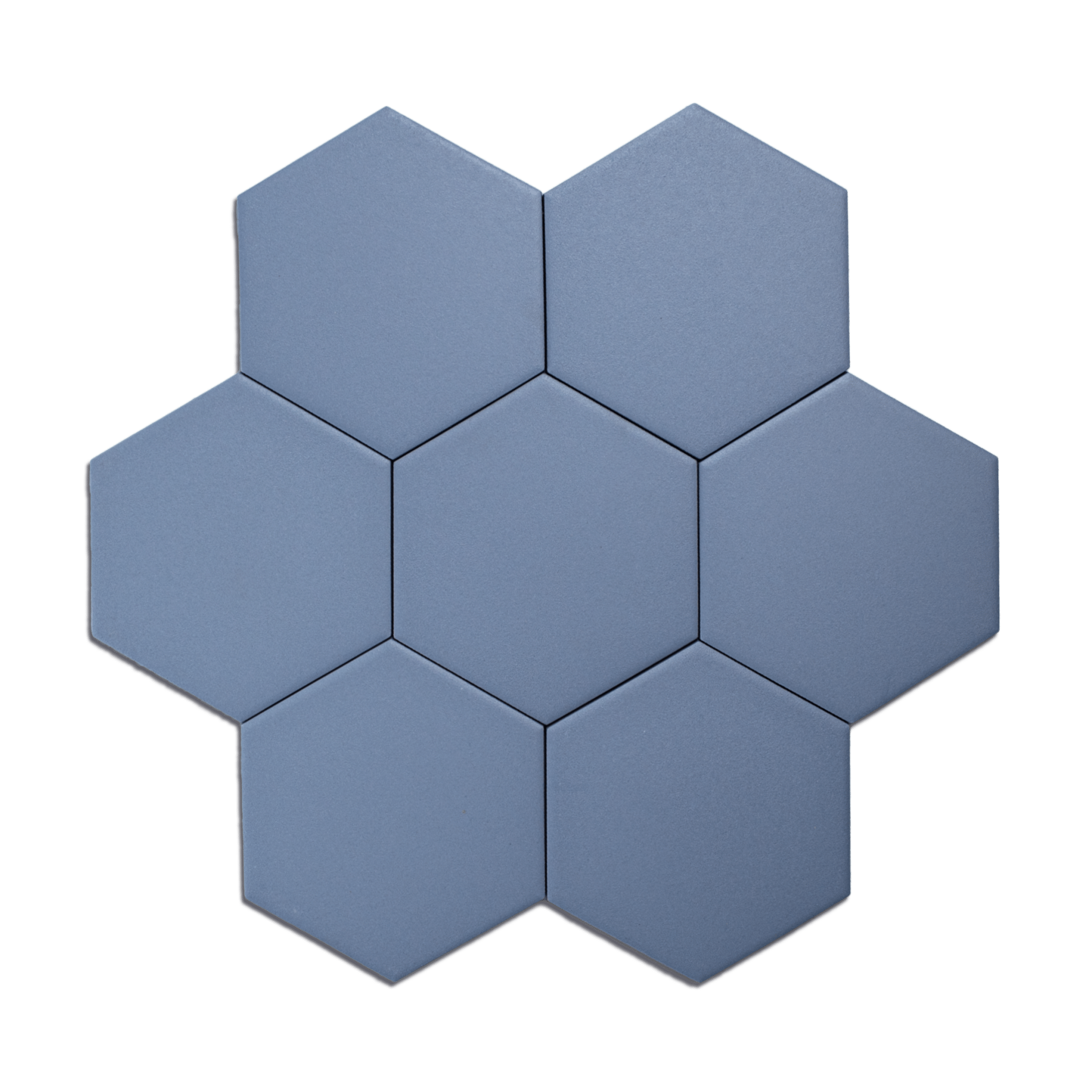 Trucco Hexagon Cornflower Blue 4.25x5 Full Body Porcelain Tile - Cemento Collection