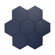 Trucco Hexagon Royal Blue 4.25x5 Full Body Porcelain Tile - Cemento Collection