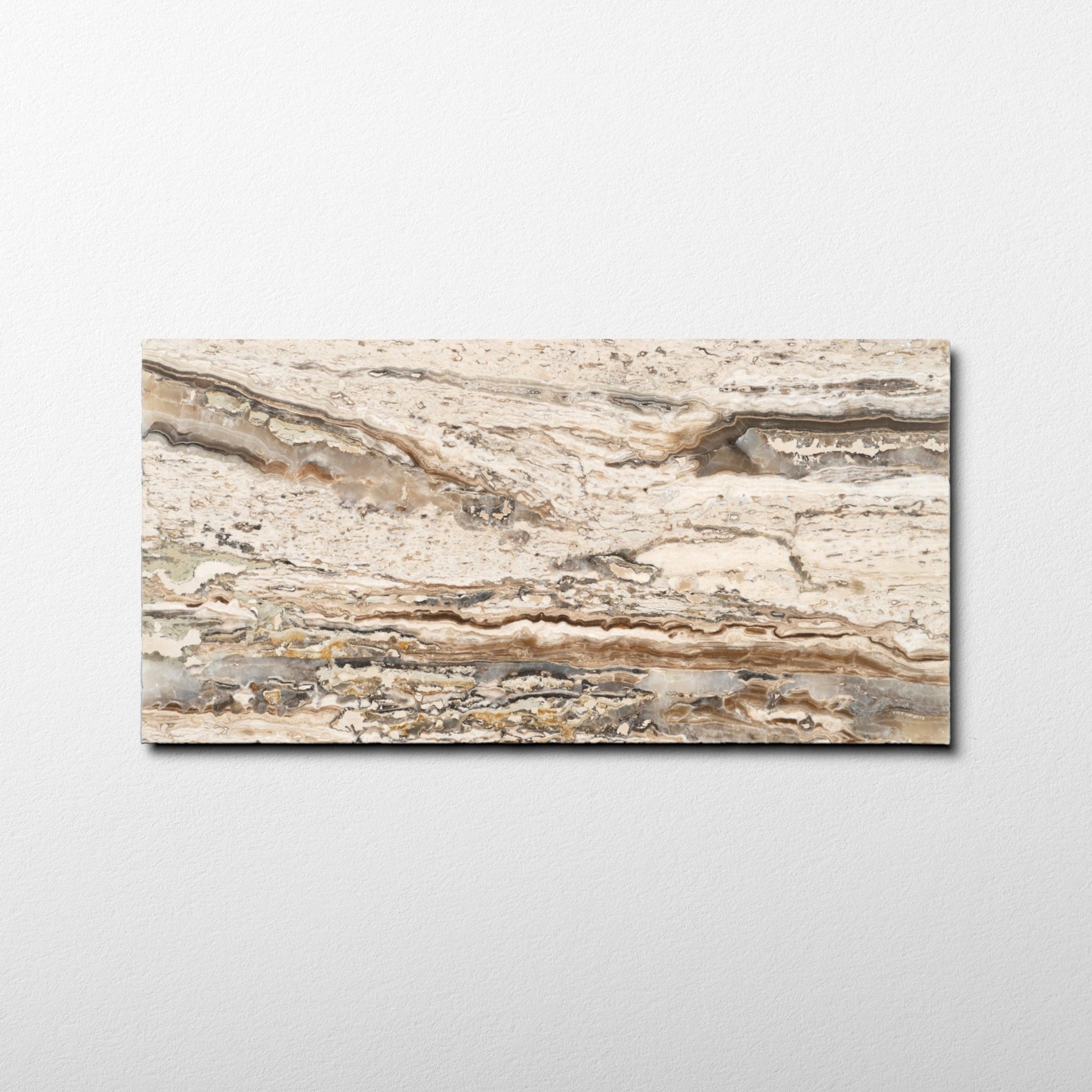 Valencia Travertine 12x24 Vein Cut Filled and Honed Field Tile - Cemento Collection