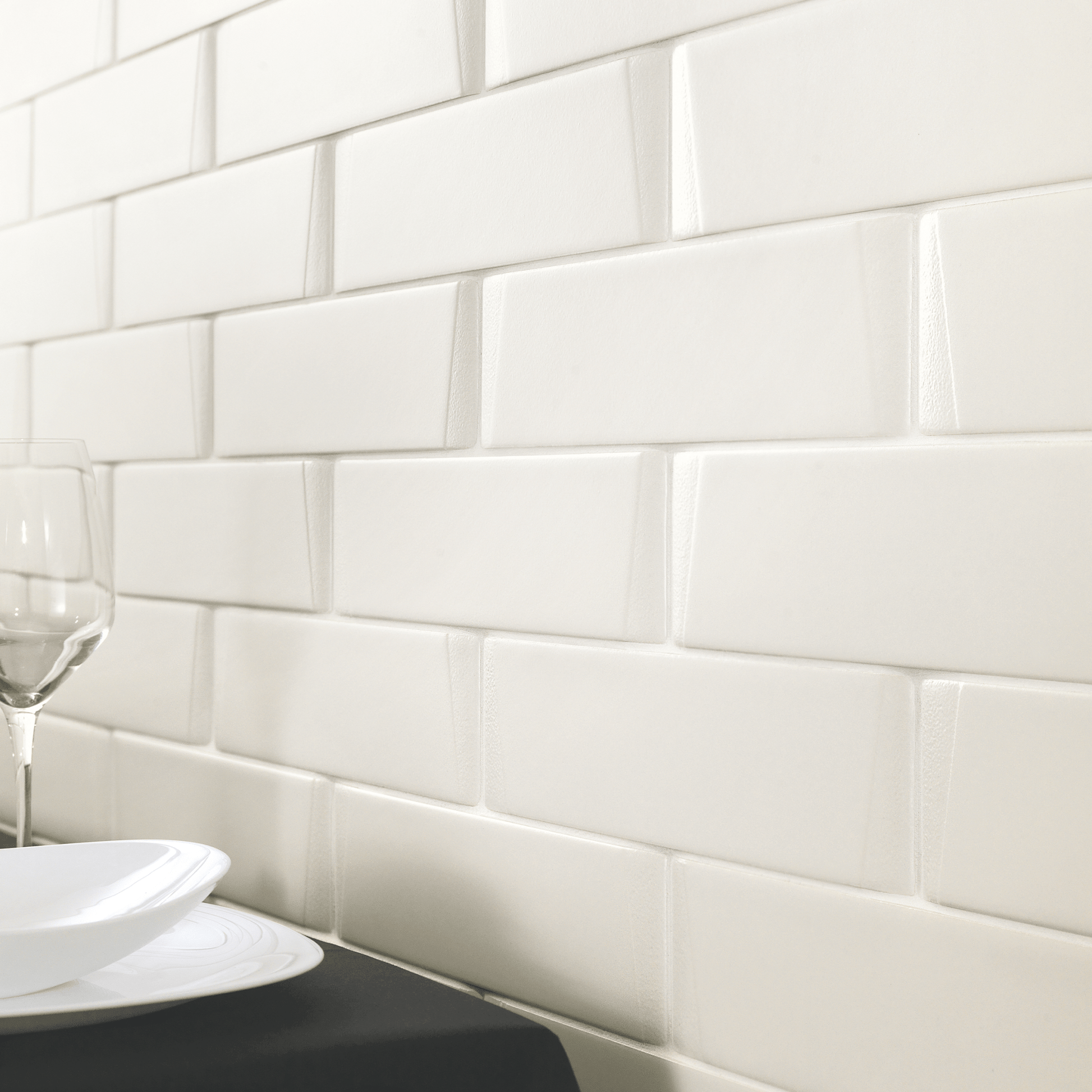 Venture Eggshell 3x12 White Glossy Subway Tile - Cemento Collection