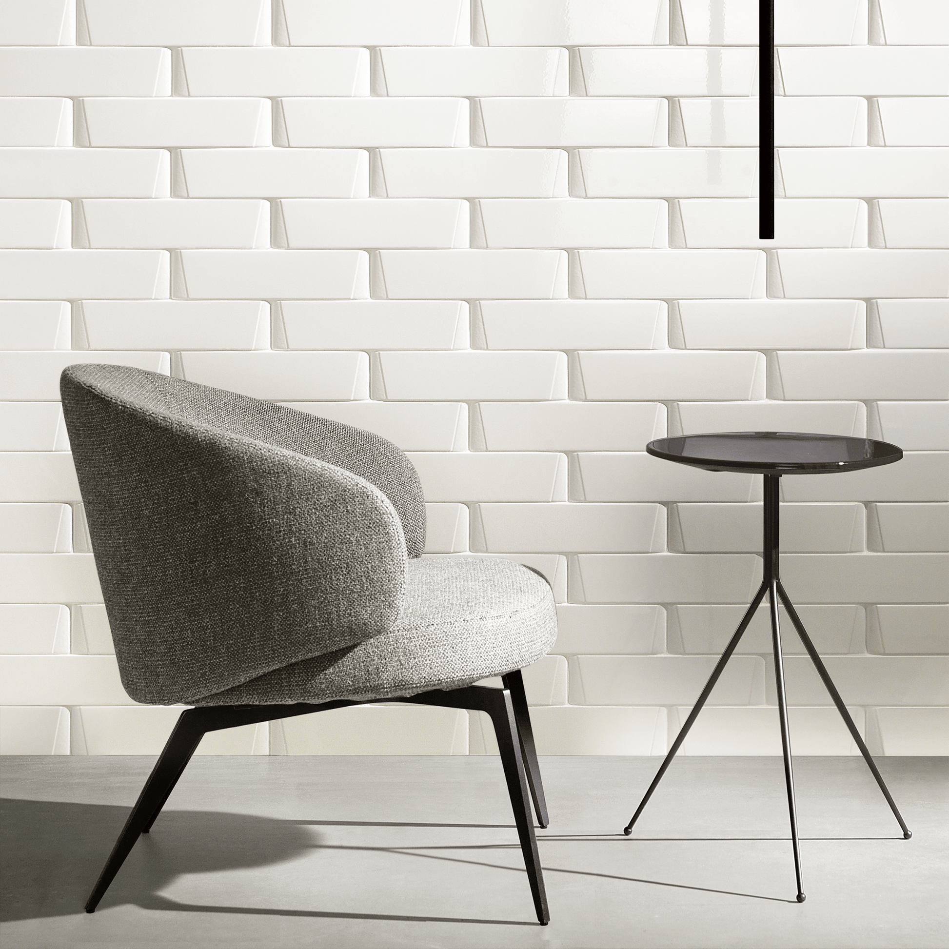 Venture Eggshell 3x12 White Glossy Subway Tile - Cemento Collection