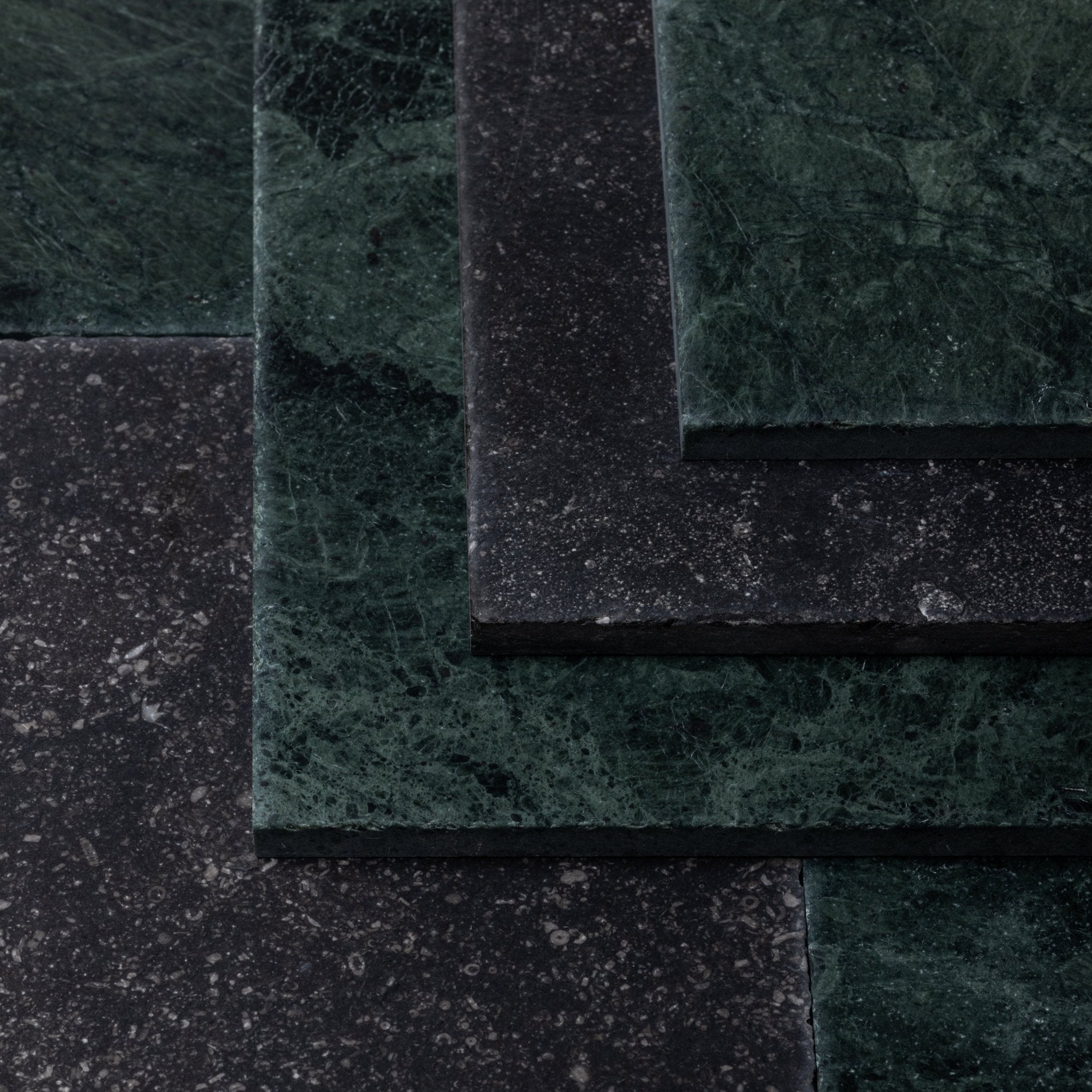 Verde Alpi X Belgian Bluestone 12x12 Patina Checker Tile - Cemento Collection