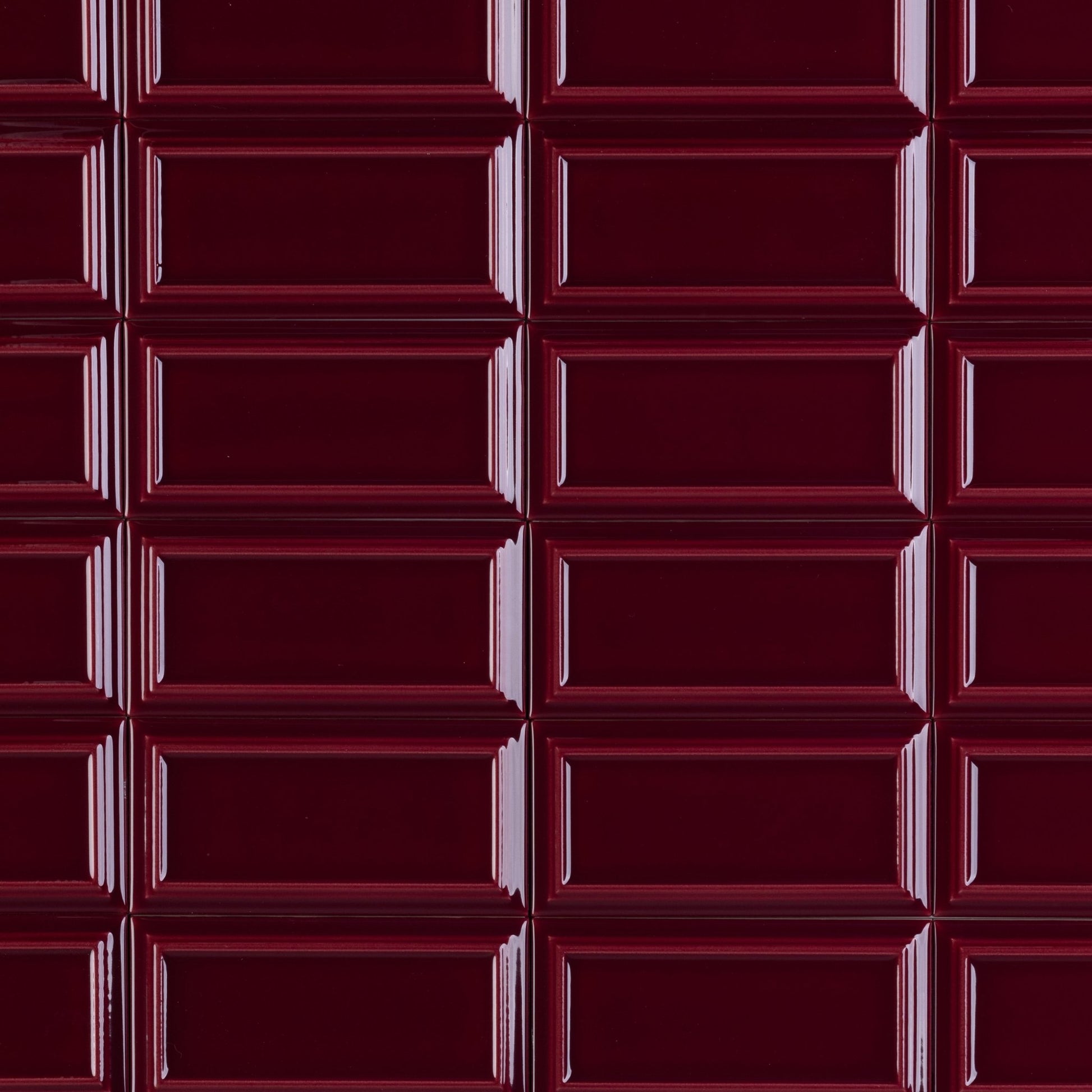Victorian Merlot Red Ceramic Tile