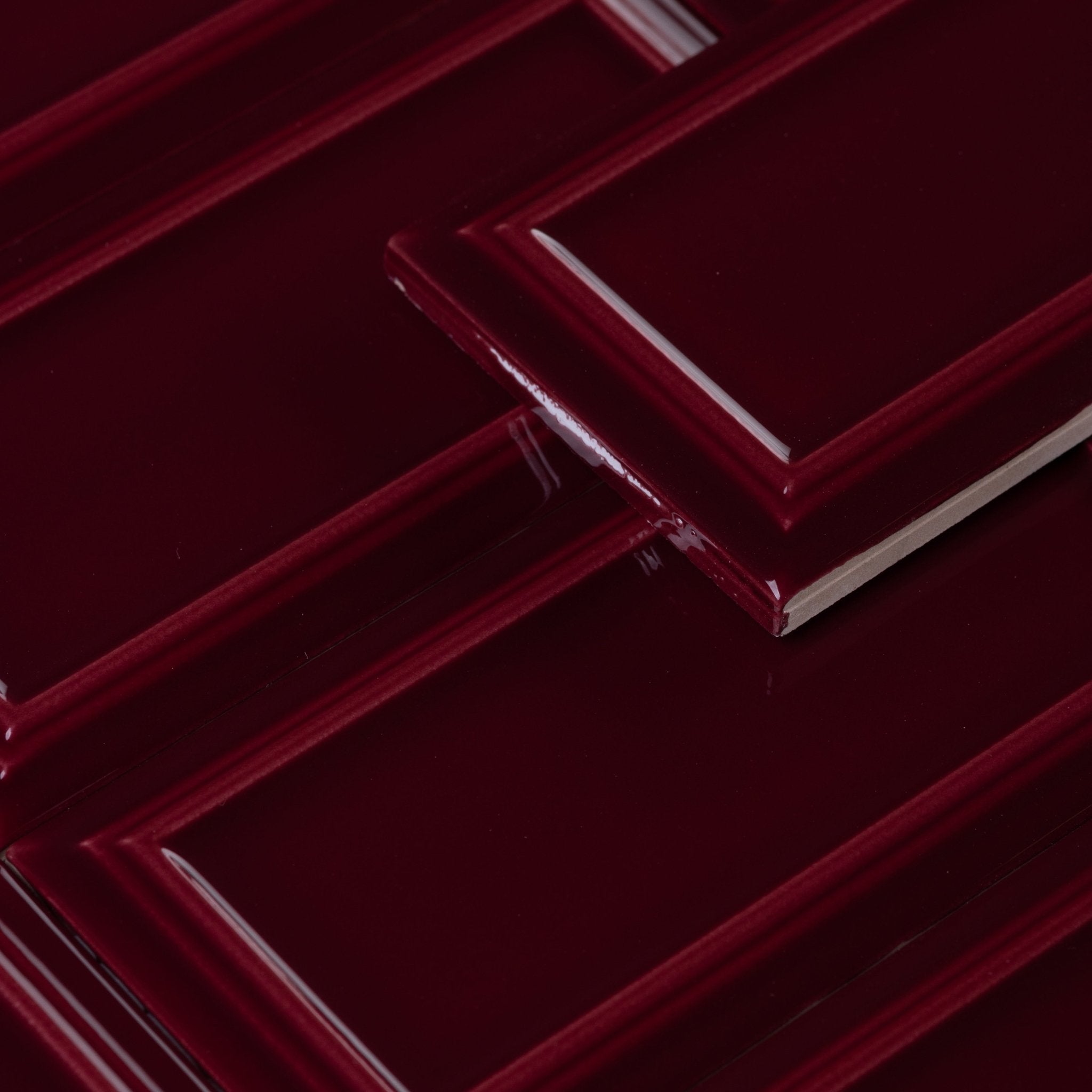 Victorian Merlot Red Ceramic Tile