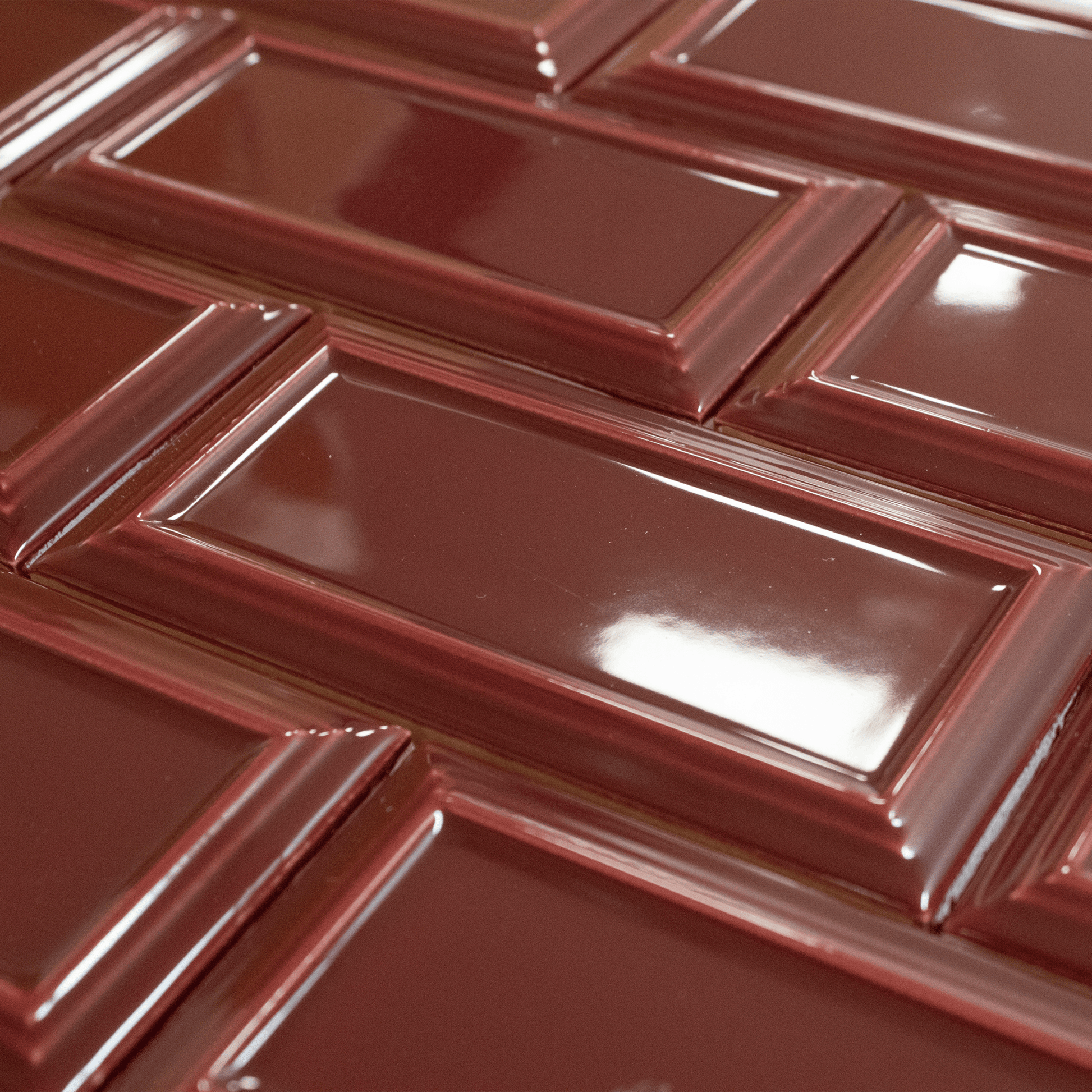 Victorian Merlot Red Ceramic Tile - Cemento Collection
