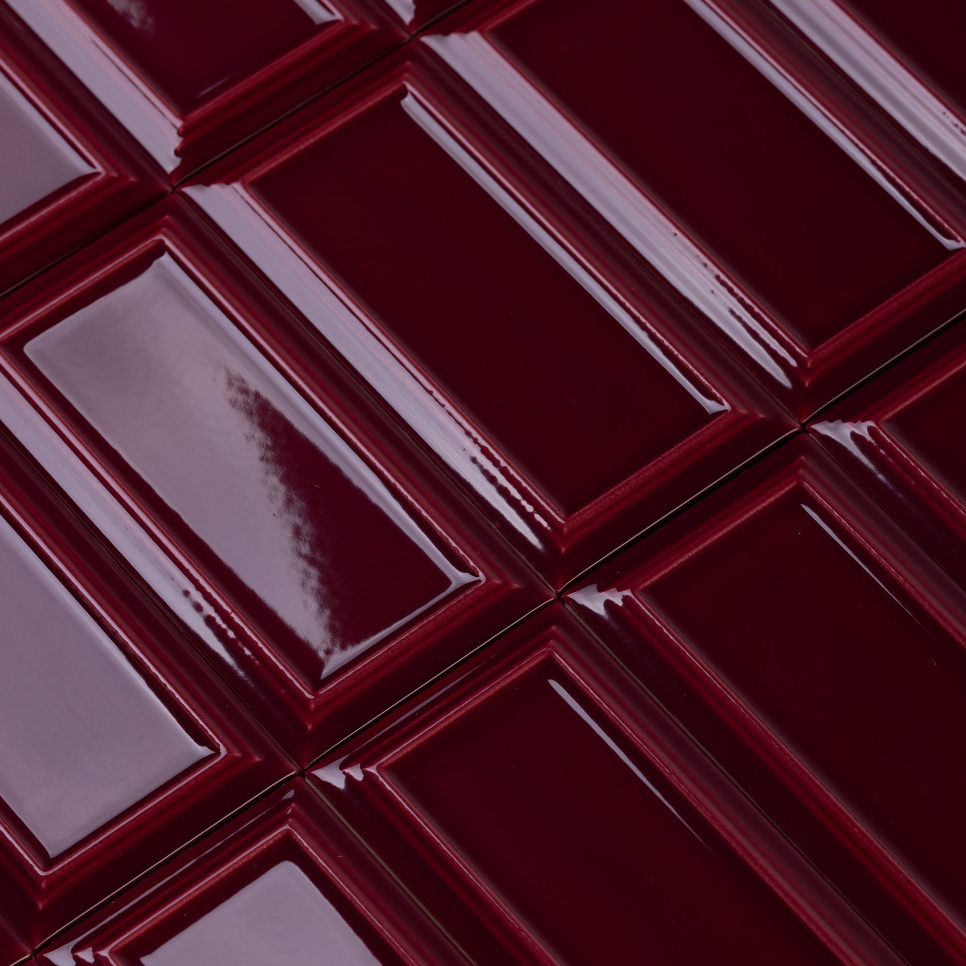 Victorian Merlot Red Ceramic Tile