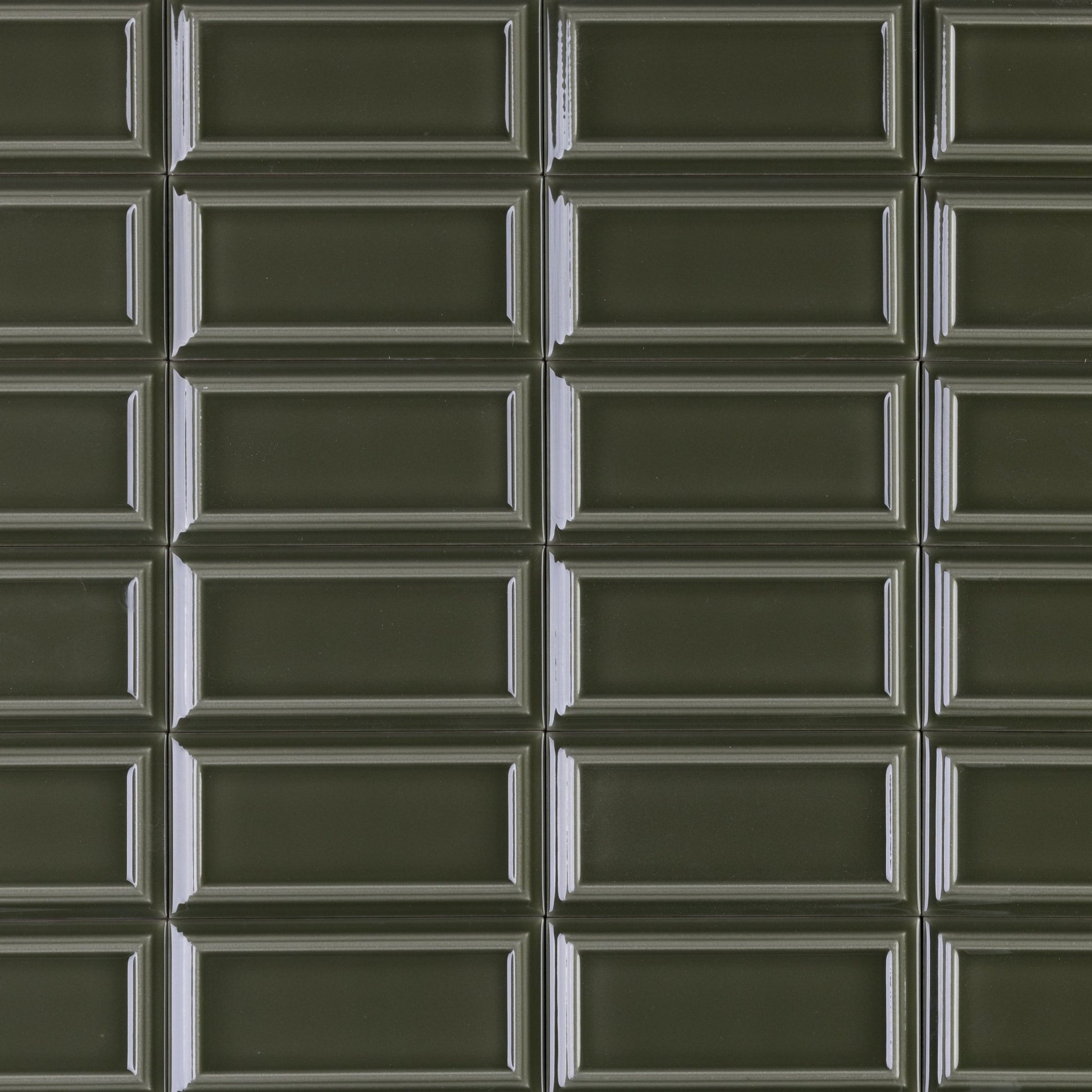 Victorian Olive Green Ceramic Tile