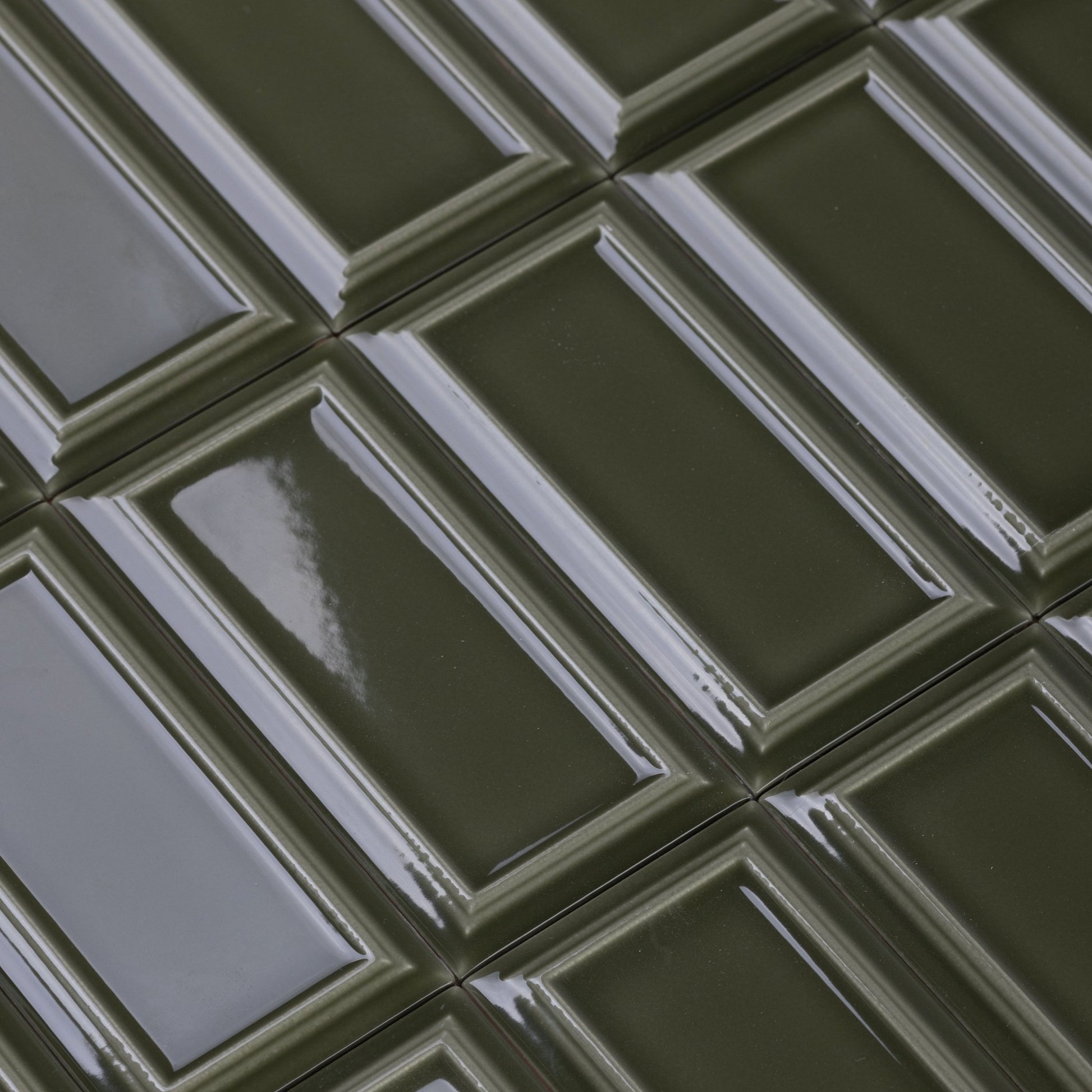 Victorian Olive Green Ceramic Tile