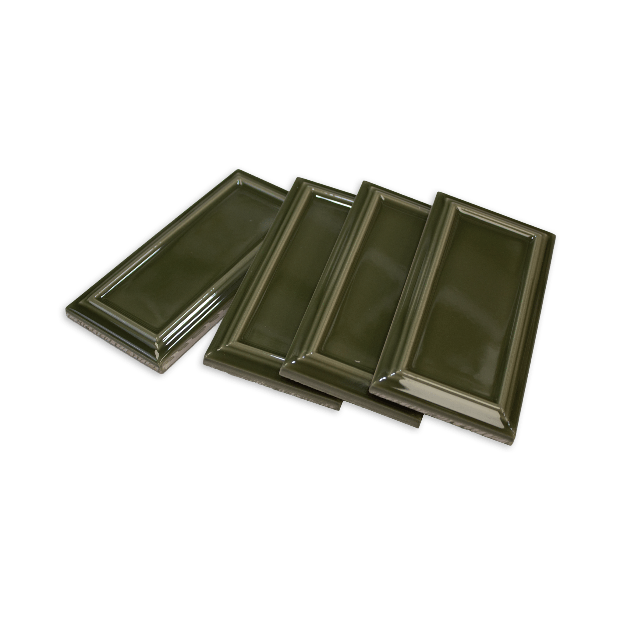 Victorian Olive Green Ceramic Tile - Cemento Collection