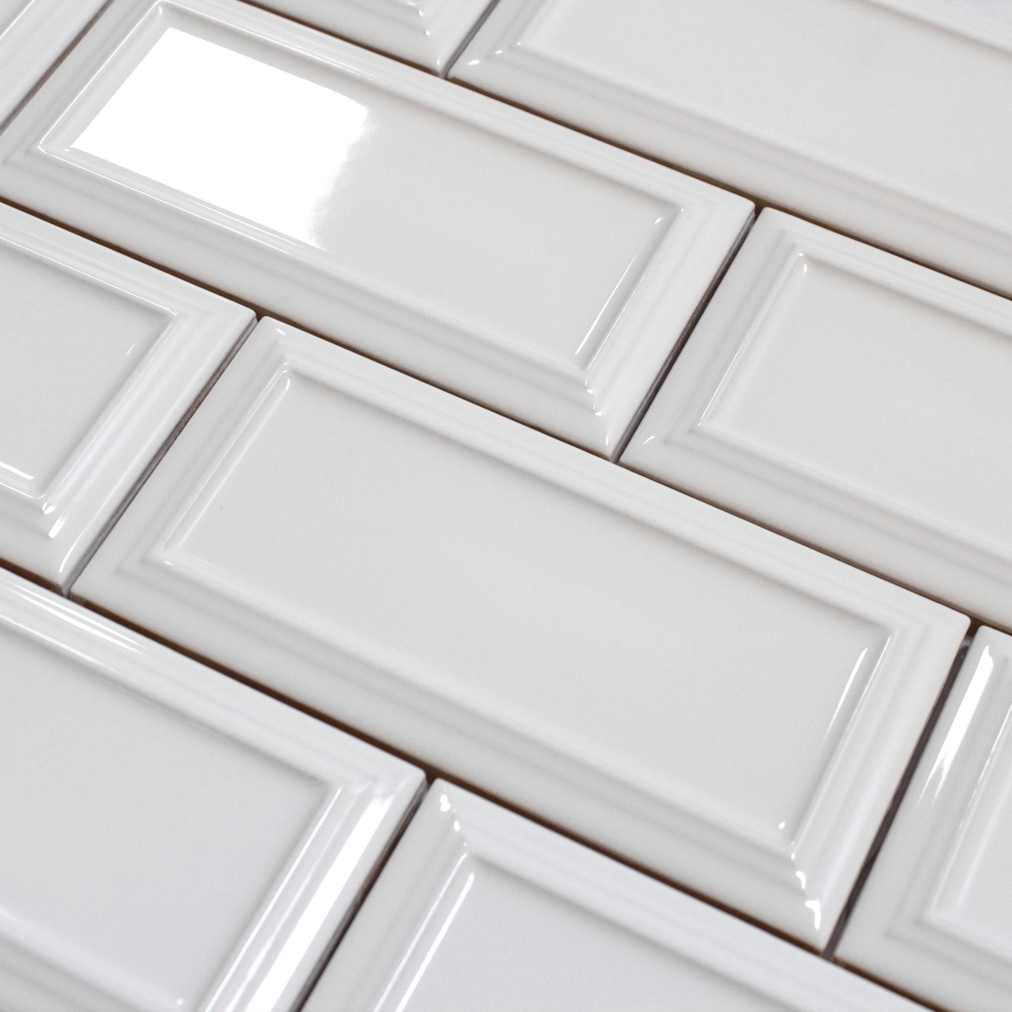 Victorian Snowy Pearl Ceramic Tile - Cemento Collection