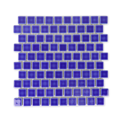 1x1 Electric Blue Pool Mosaic Tile