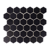 2" Black Matte Hexagon