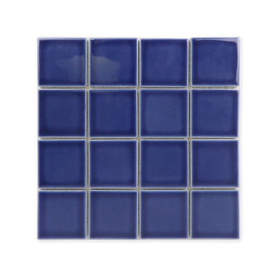 3x3 Navy Blue Pool Mosaic Tile