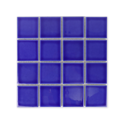 3x3 Royal Blue Pool Mosaic Tile