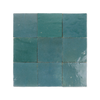 Handmade Moroccan Zellige 4x4 Aquamarine Green Terracotta Tile