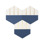 Navy Blue Hexagon Cement Tile