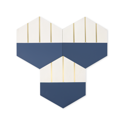 Navy Blue Hexagon Cement Tile
