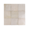 Handmade Moroccan Zellige 4x4 Ecru White Terracotta Tile