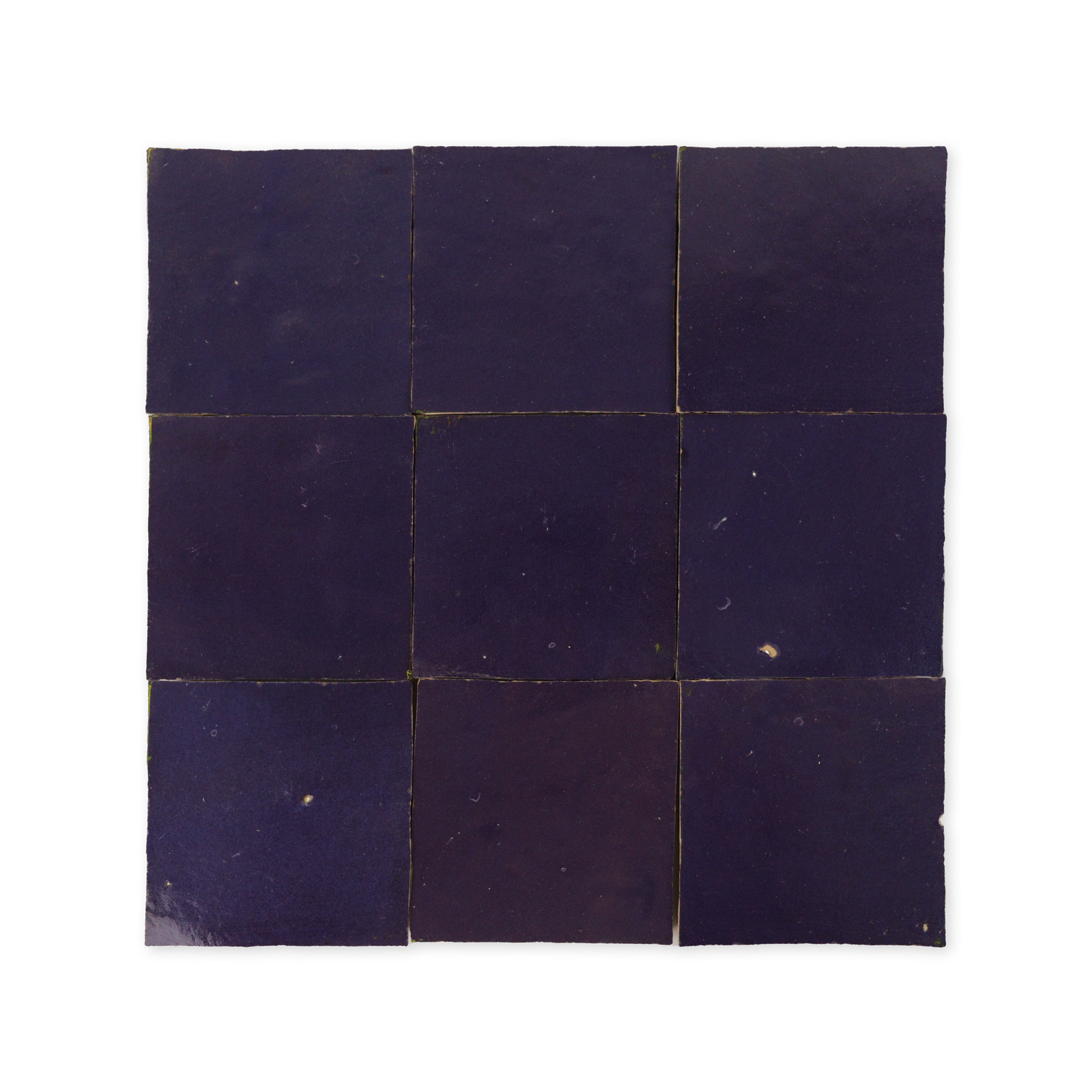 Handmade Moroccan Zellige 4x4 Eggplant Purple Terracotta Tile